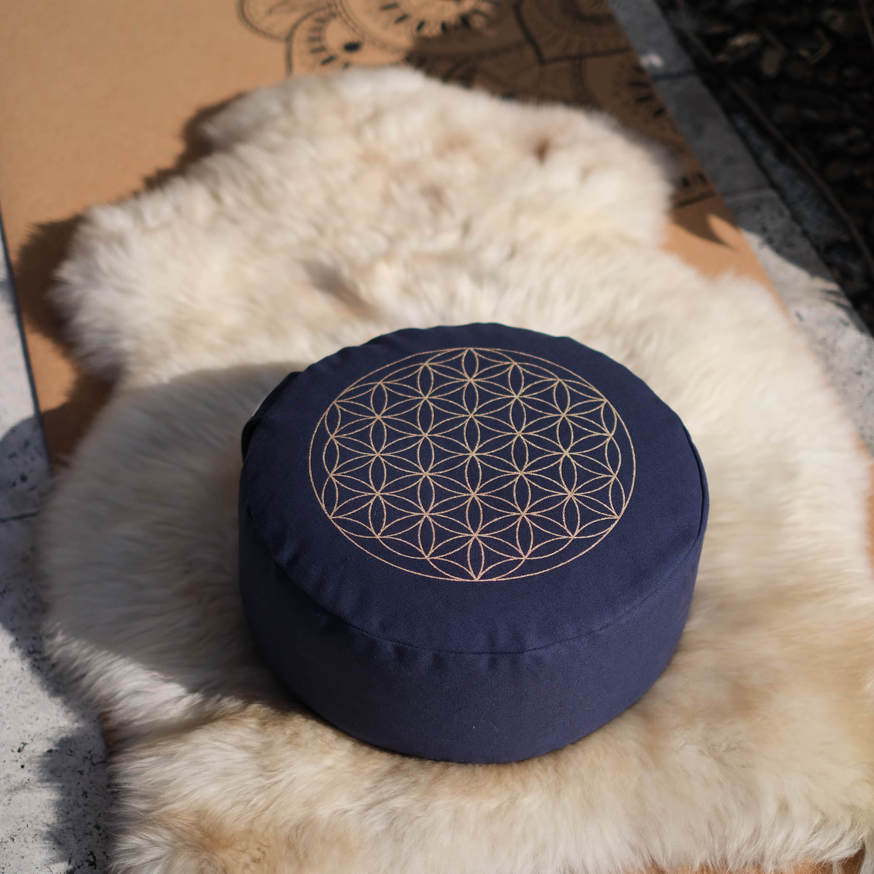 Coussin de méditation gold Print