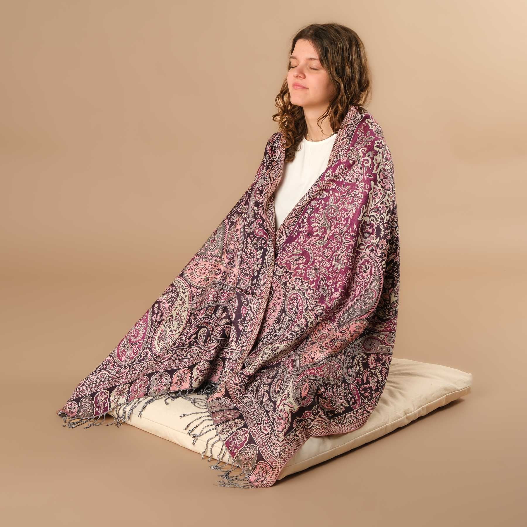 Écharpe de méditation en viscose Heart