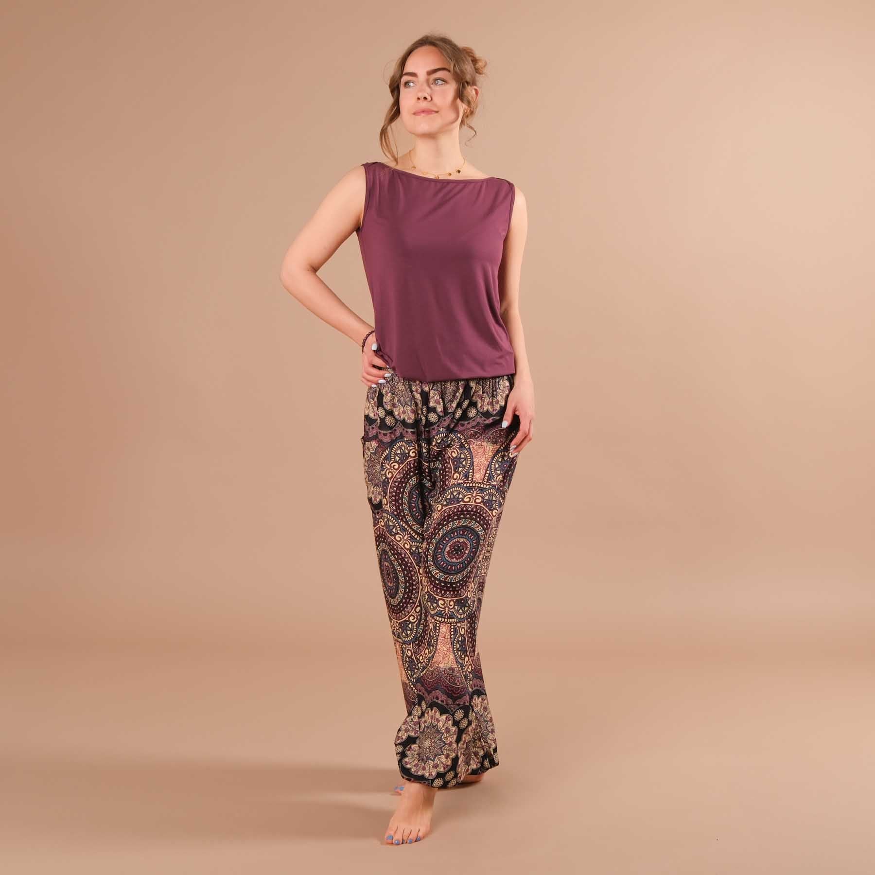 Débardeur Yoga Bateau - Fabriqué durablement en Suisse berry