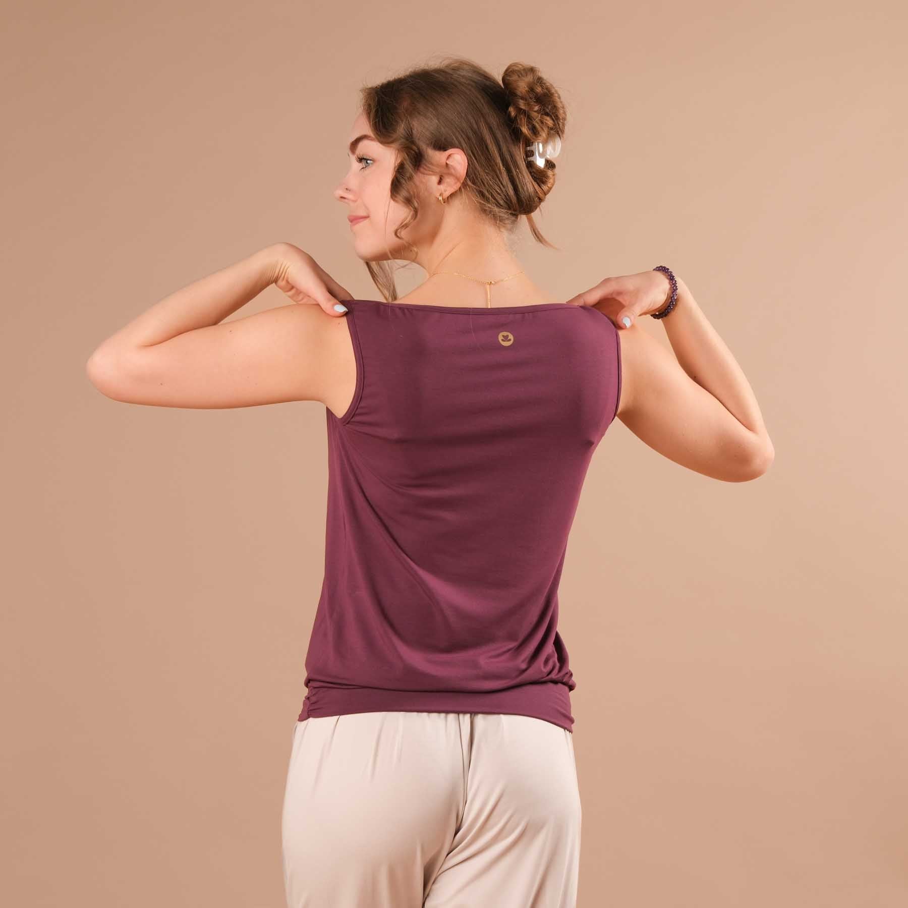 Débardeur Yoga Bateau - Fabriqué durablement en Suisse berry