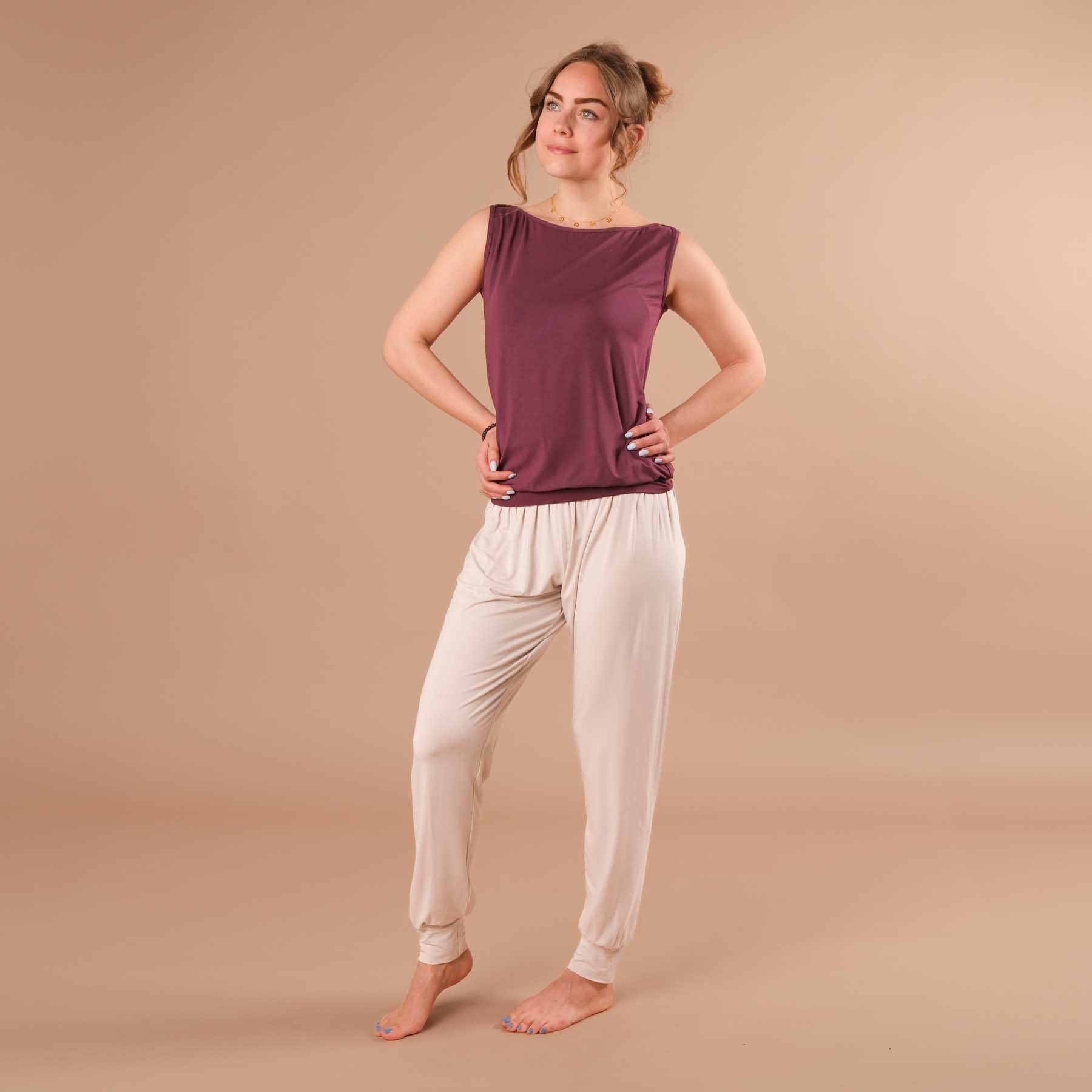 Débardeur Yoga Bateau - Fabriqué durablement en Suisse berry