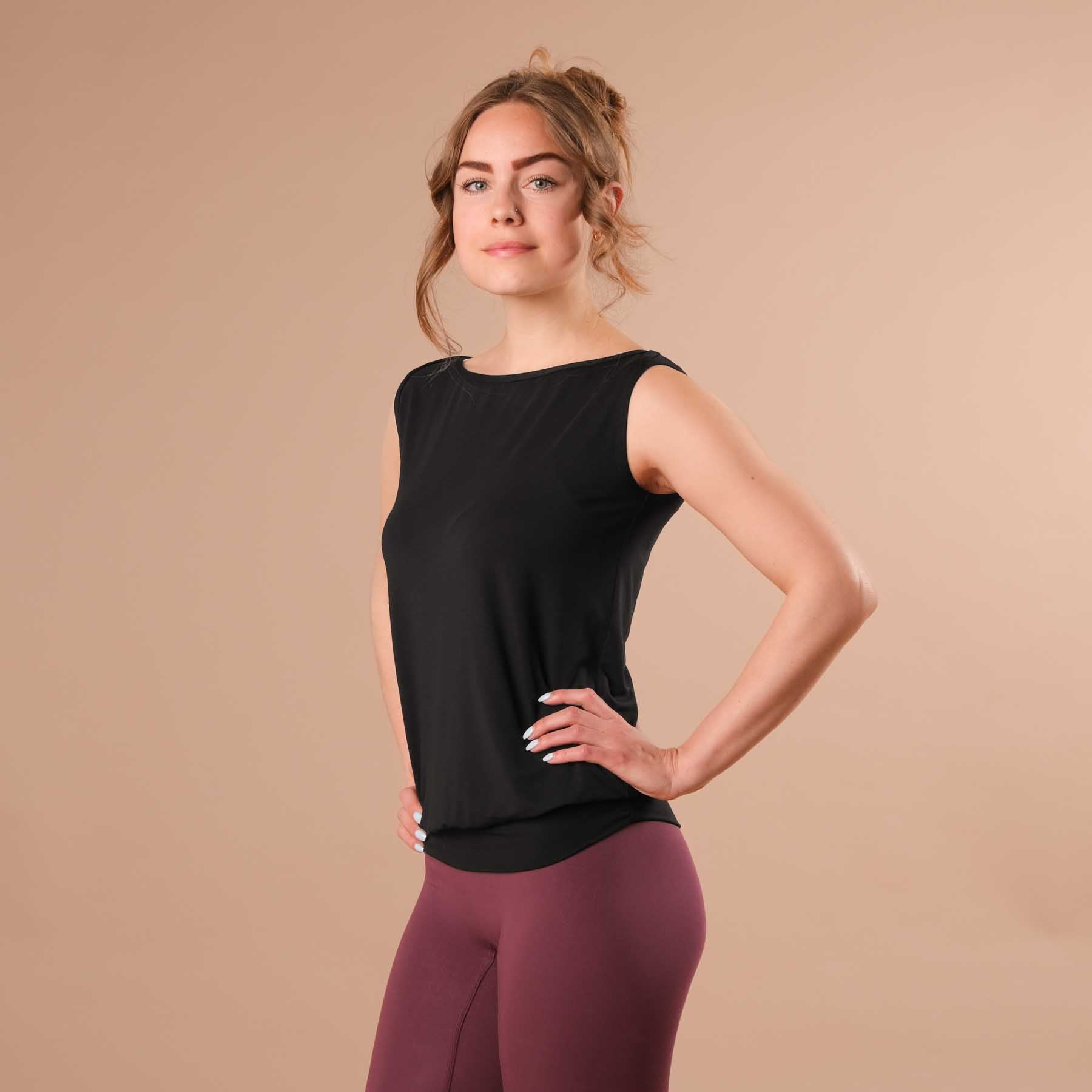 Débardeur Yoga Bateau - Fait durablement en Suisse noir