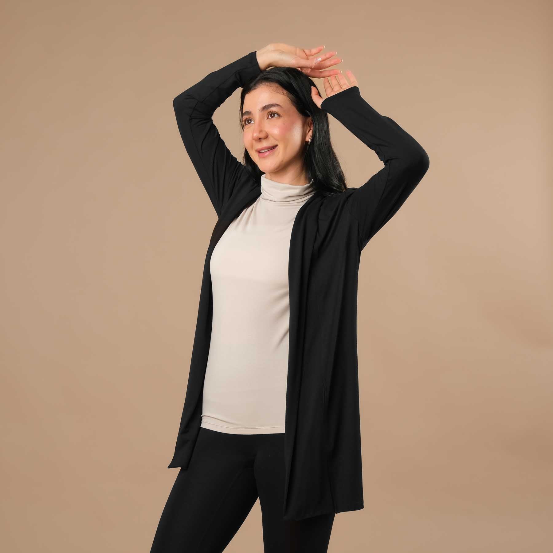 Yoga Turtleneck col chemise à manches courtes sable