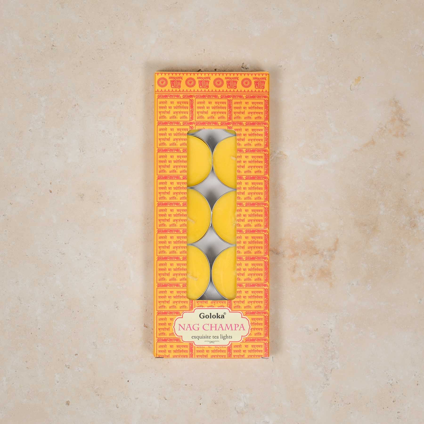 Bougie à réchaud parfumée Goloka Nag Champa 10 pcs