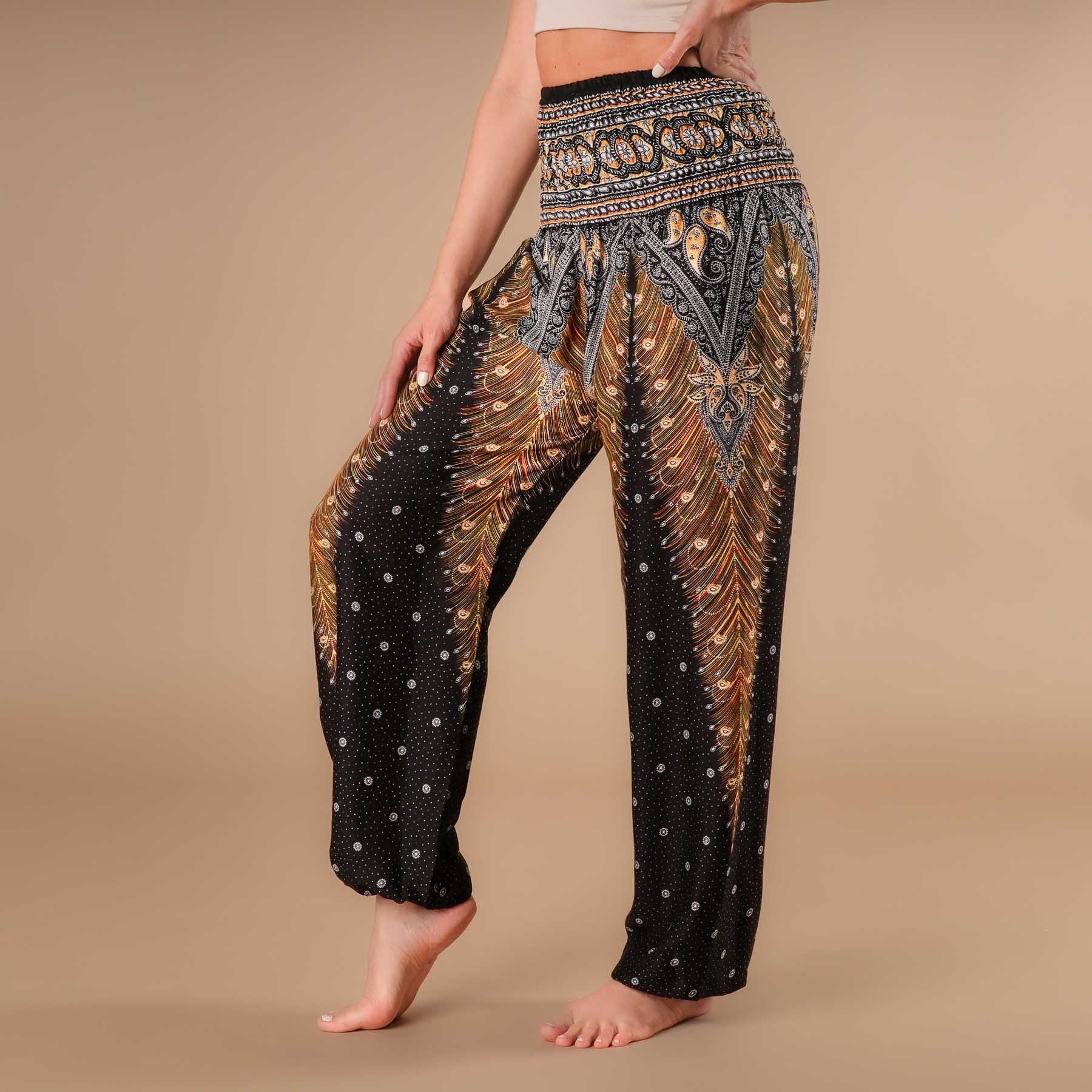 Pantalon de yoga harem Feather noir