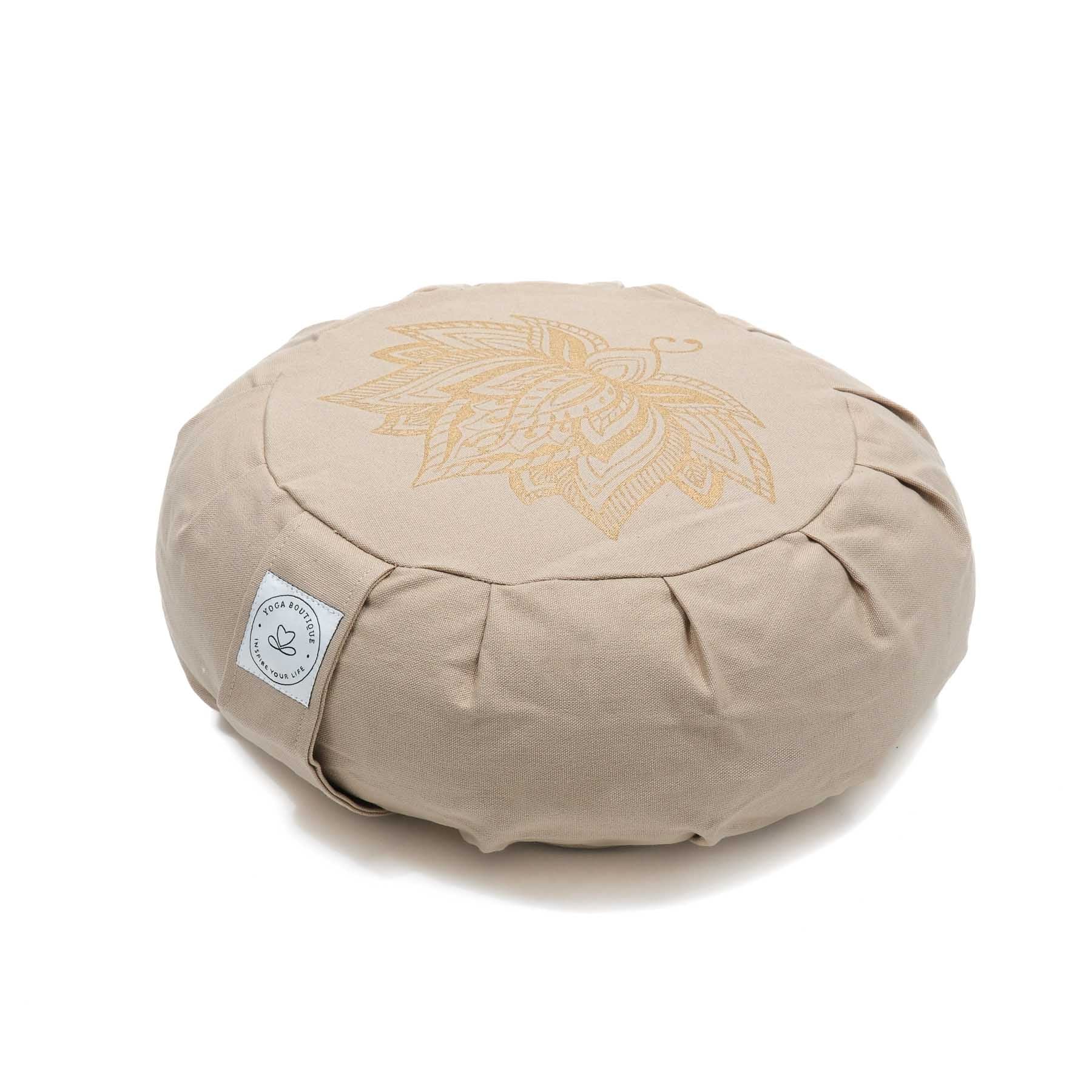 Coussin de méditation Zafu Lotus sable