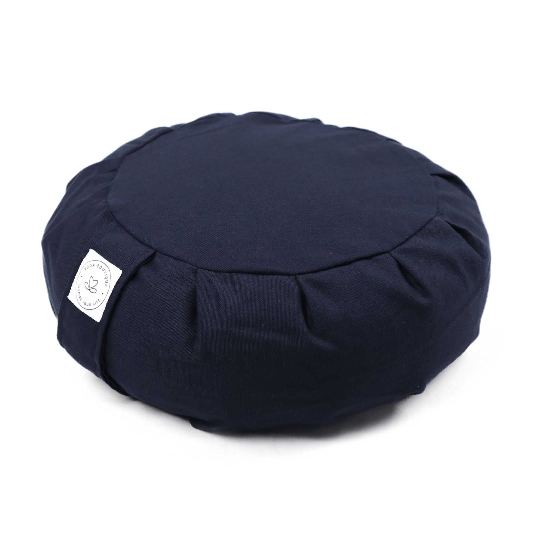 Coussin de méditation Zafu uni bleu marine