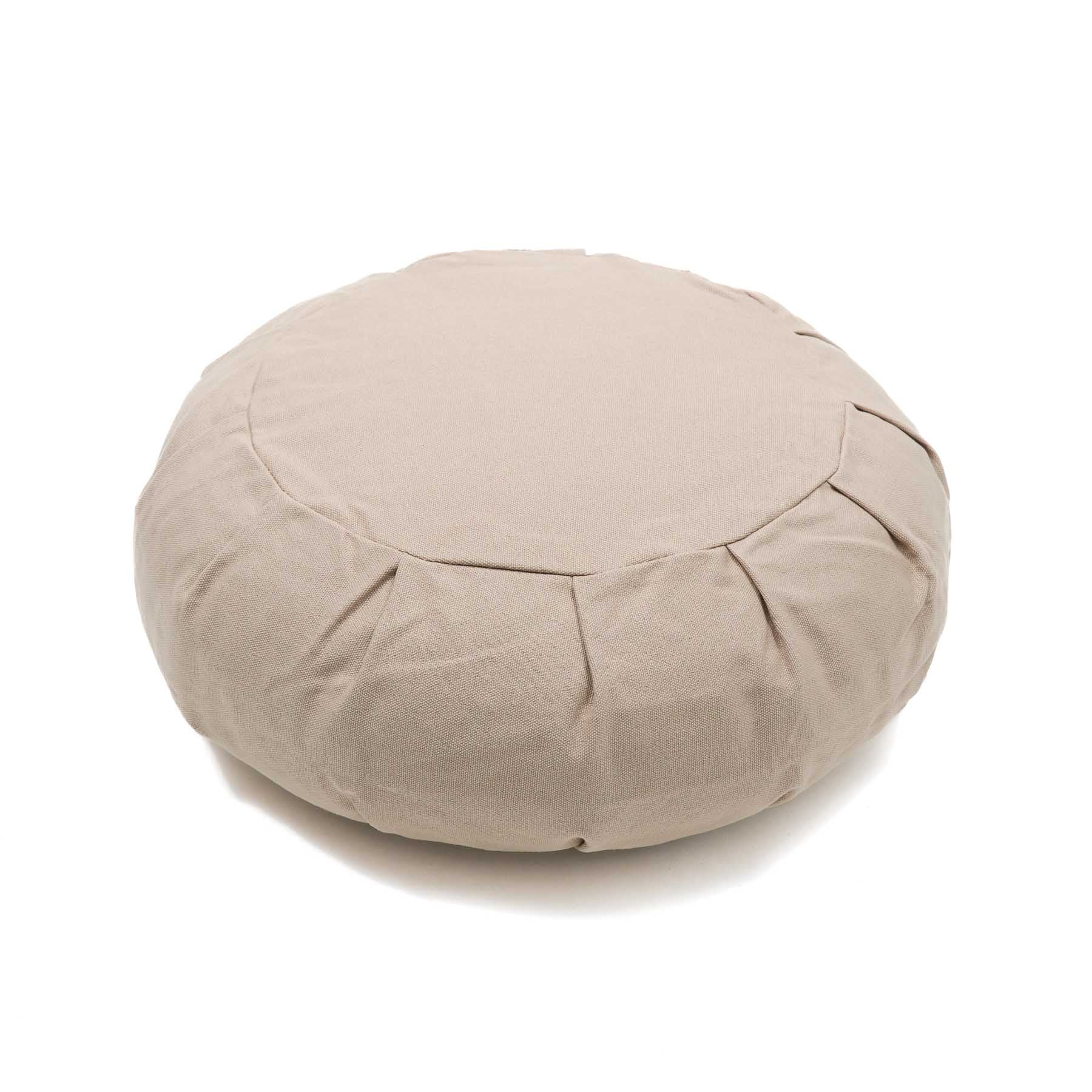 Coussin de méditation Zafu uni sable