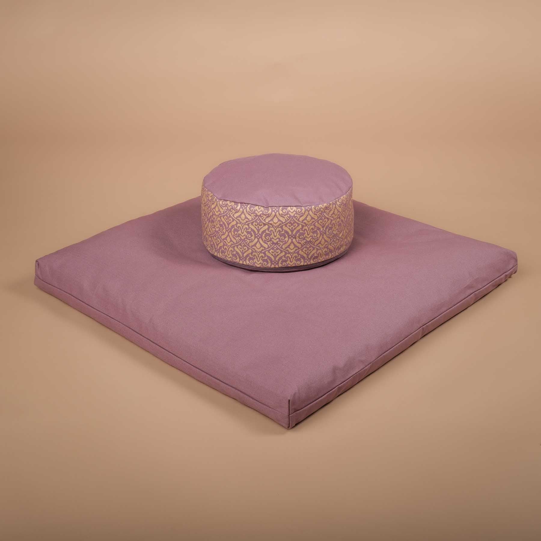 Tapis de méditation Zabuton Tapis de méditation en coton lavande