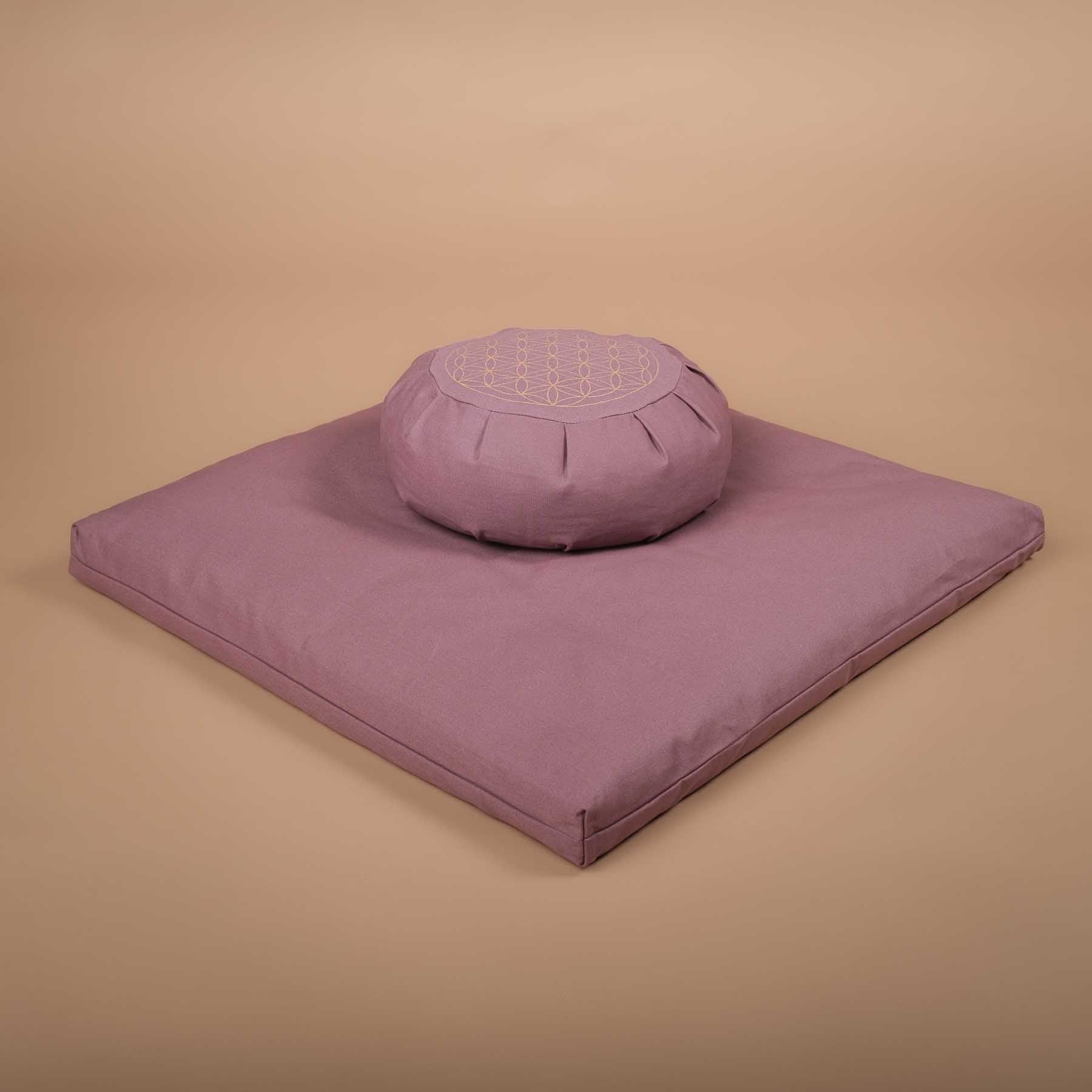 Tapis de méditation Zabuton Tapis de méditation en coton lavande