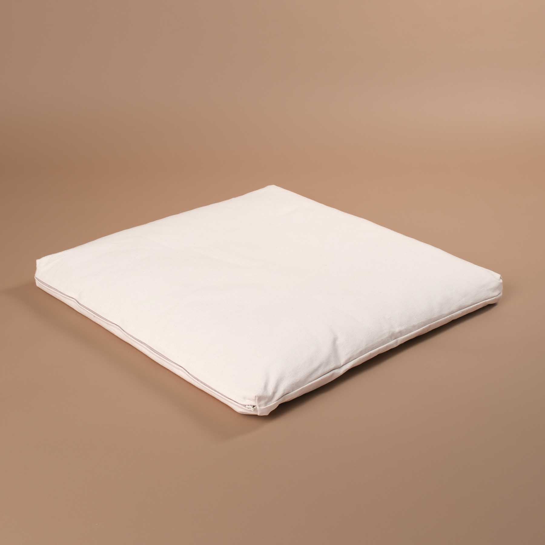 Tapis de méditation Zabuton Tapis de méditation coton blanc naturel