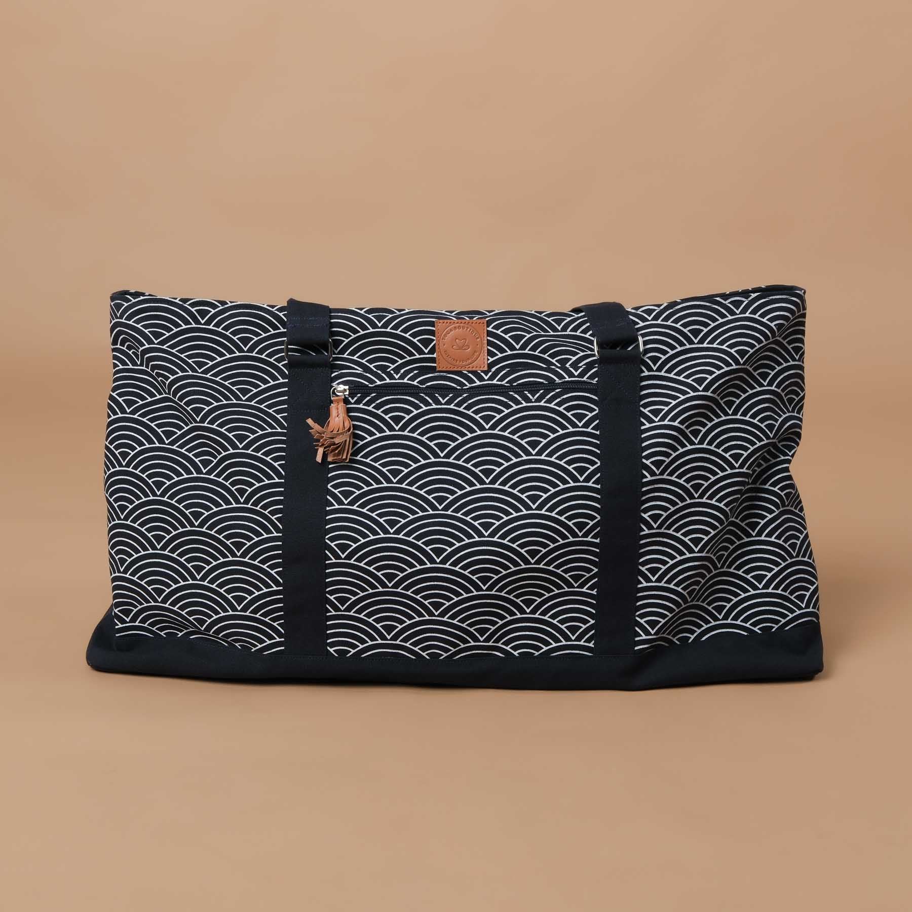 Grand sac de yoga - sac de voyage Waves navy
