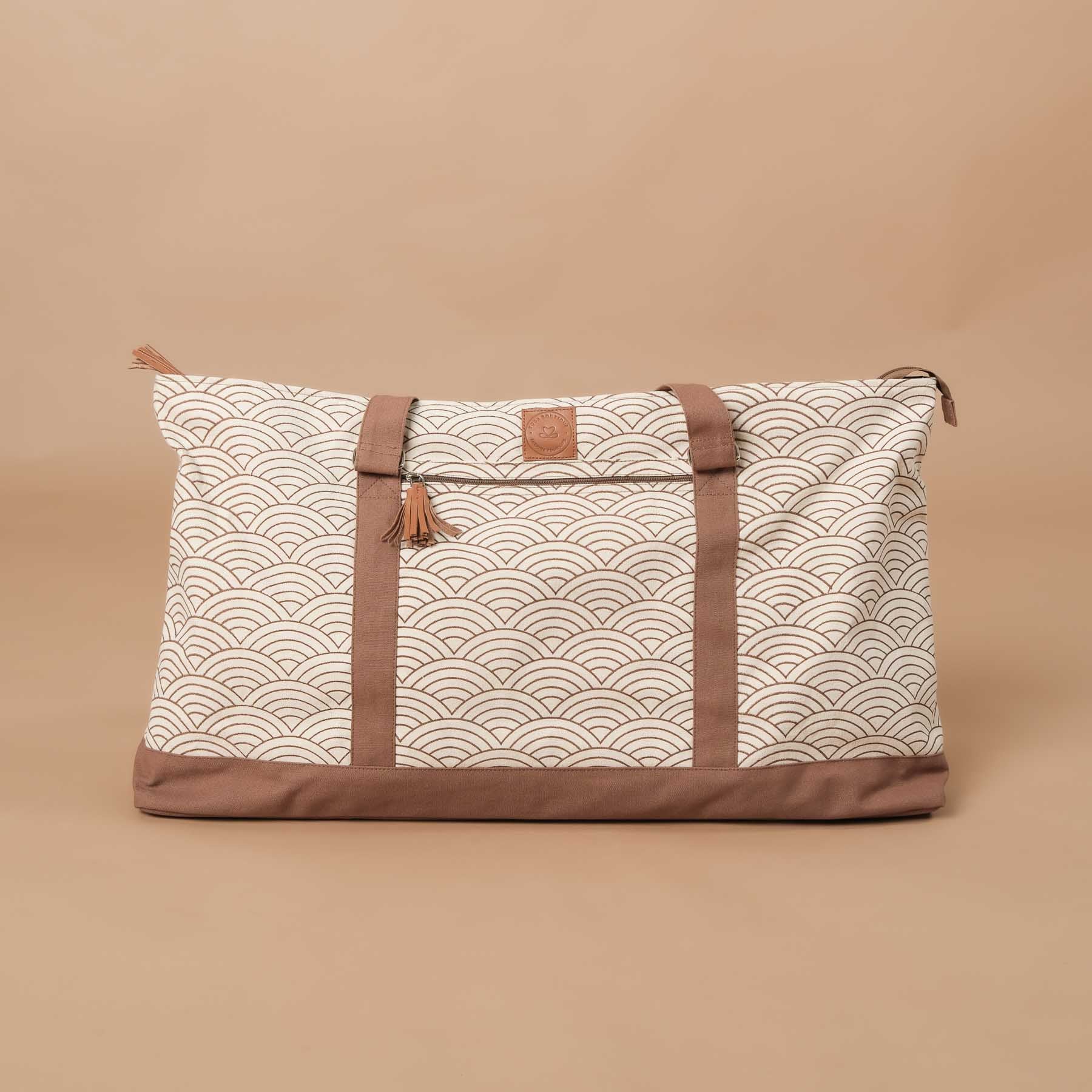 Grand sac de yoga - Sac de voyage Waves brown-earth