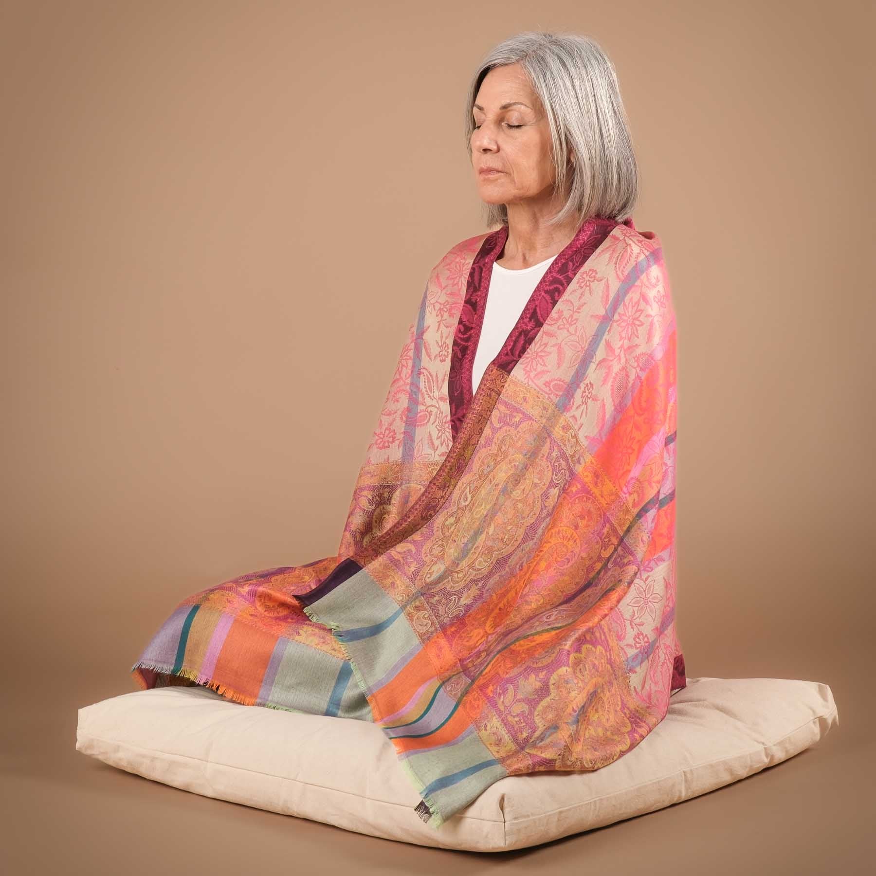 Châle de méditation Rainbow