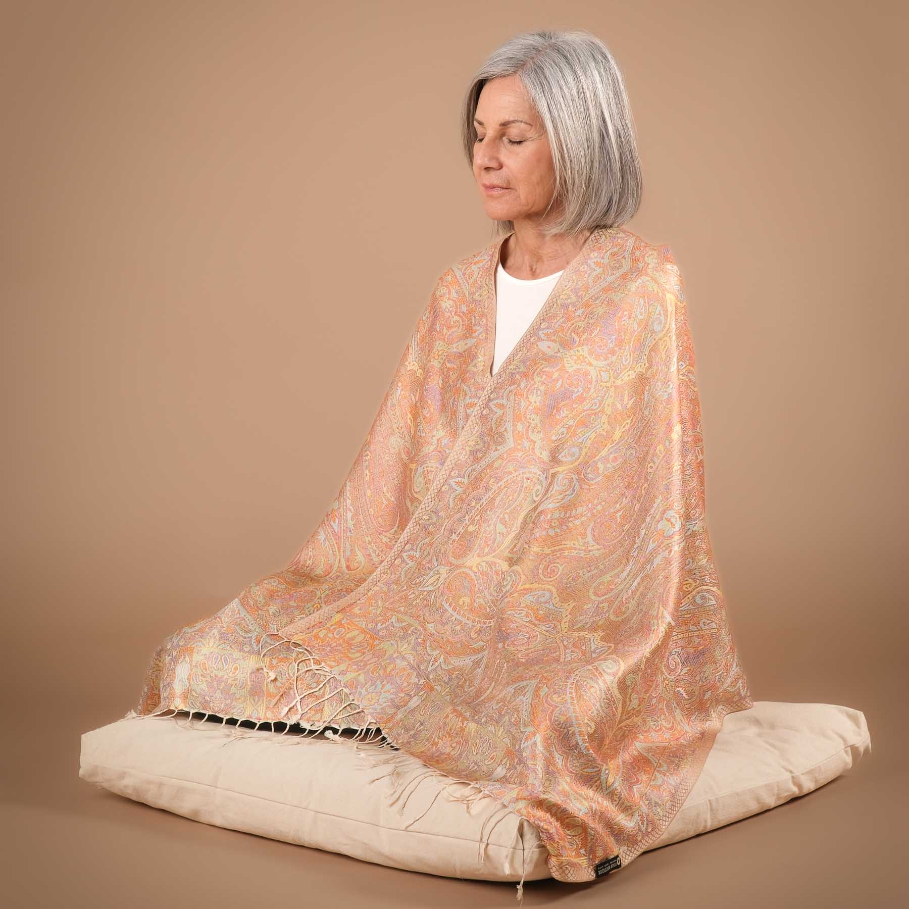 Châle de méditation soie Néroli