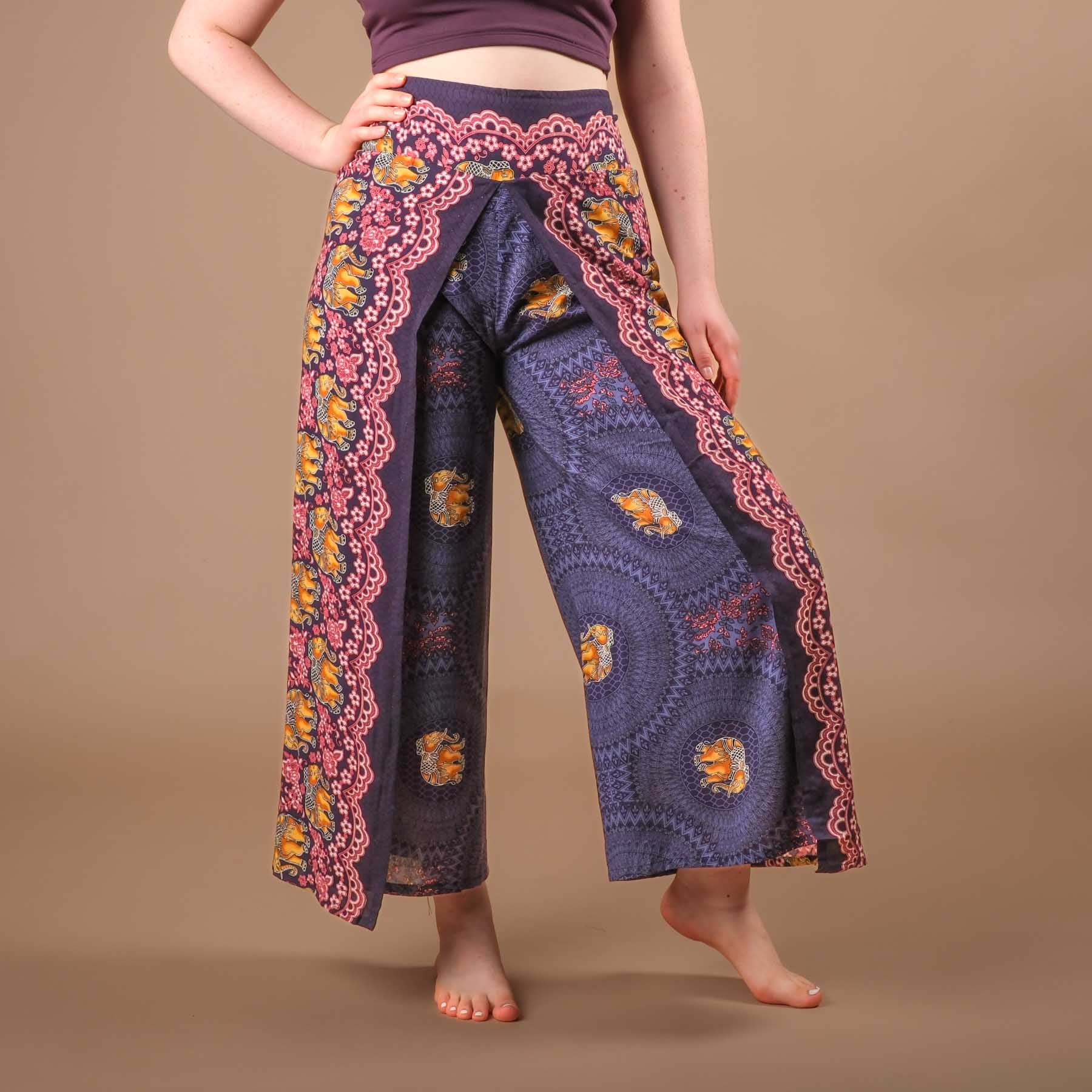 Palazzo pantalon marlene bleu éléphant