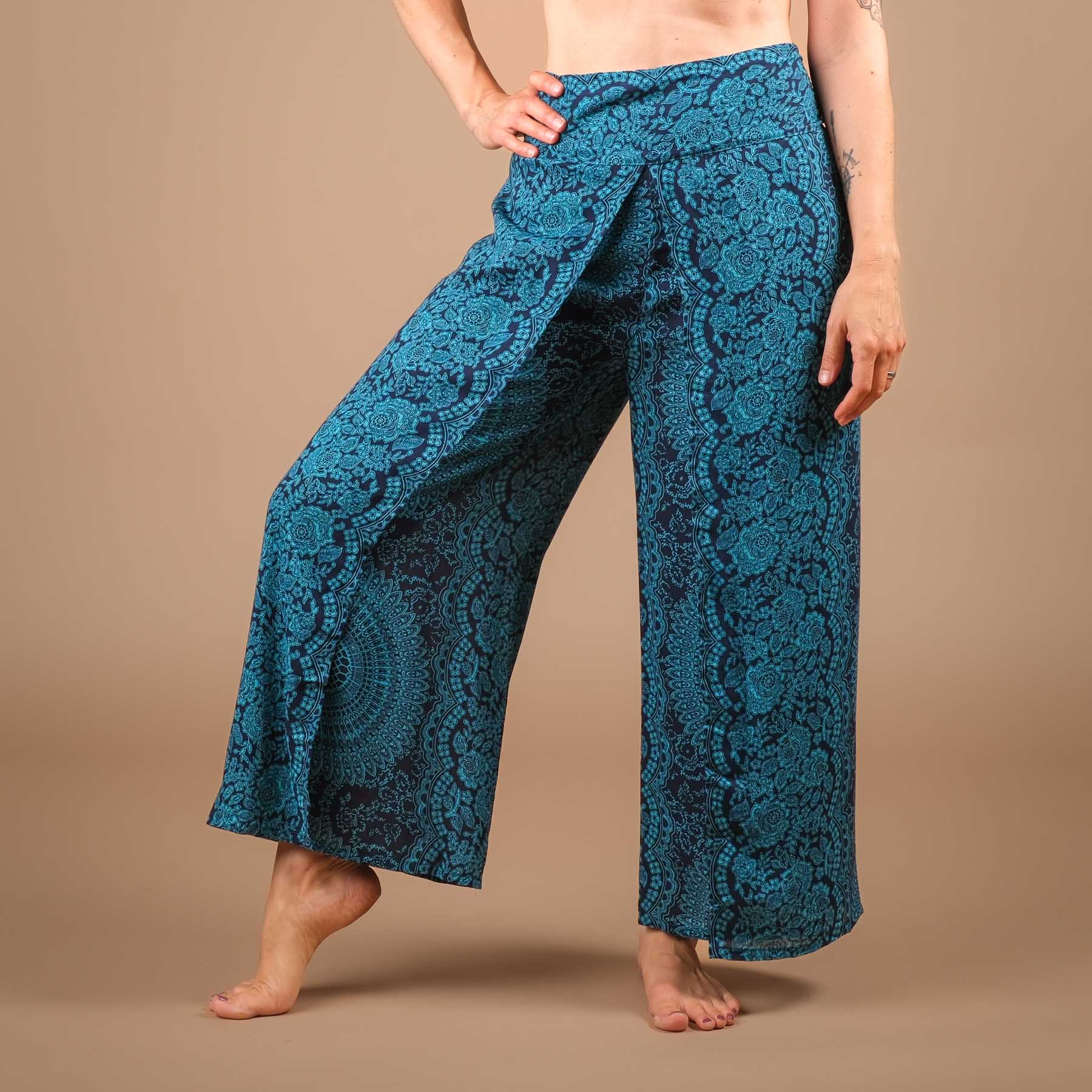 Pantalon palazzo marlène Indian Summer bleu