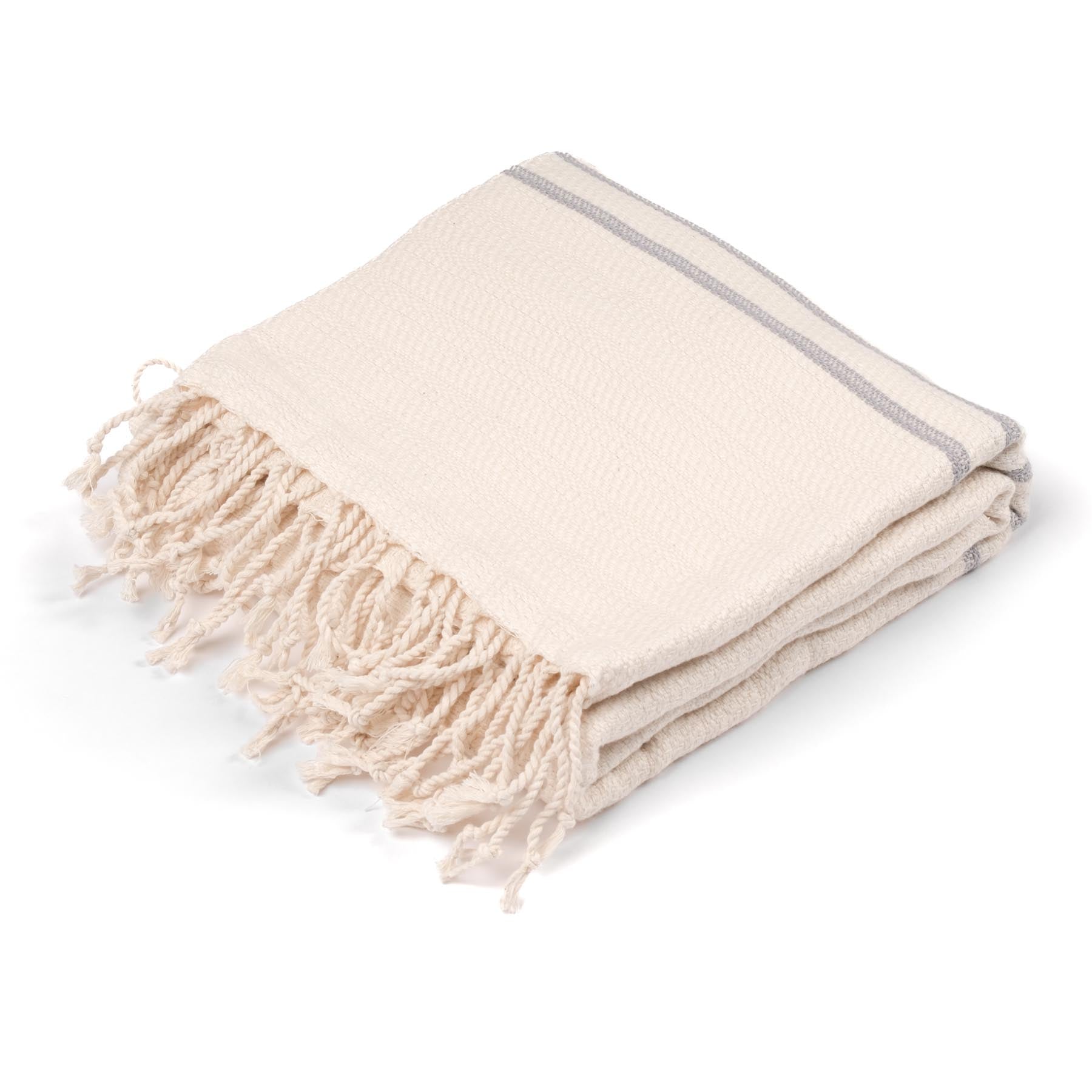 Pestemal drap de plage hammam stripes gris