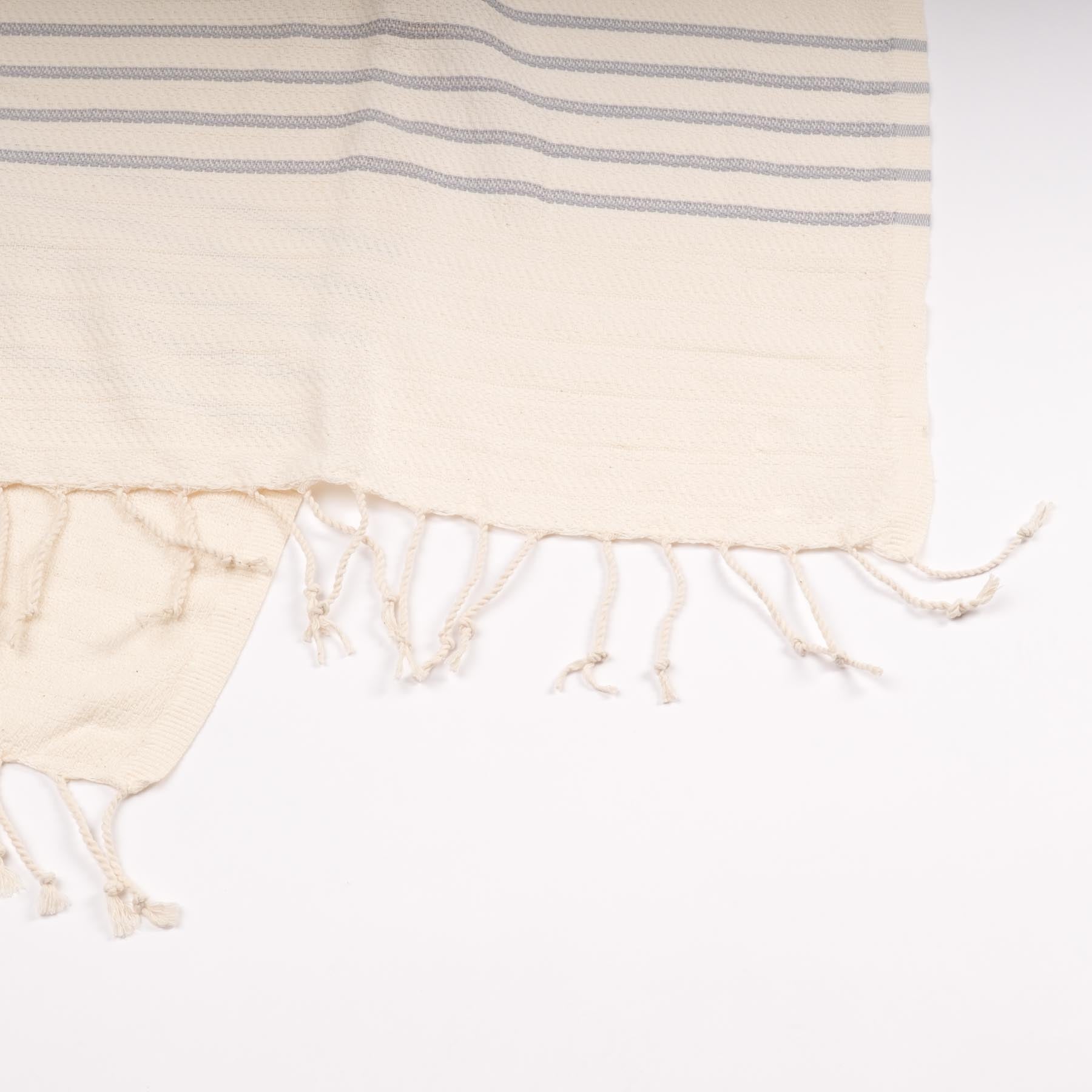 Pestemal drap de plage hammam stripes gris