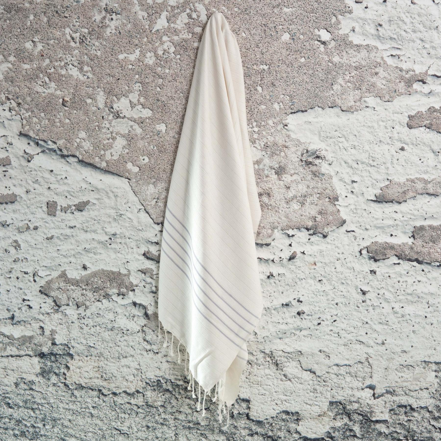 Pestemal drap de plage hammam stripes gris