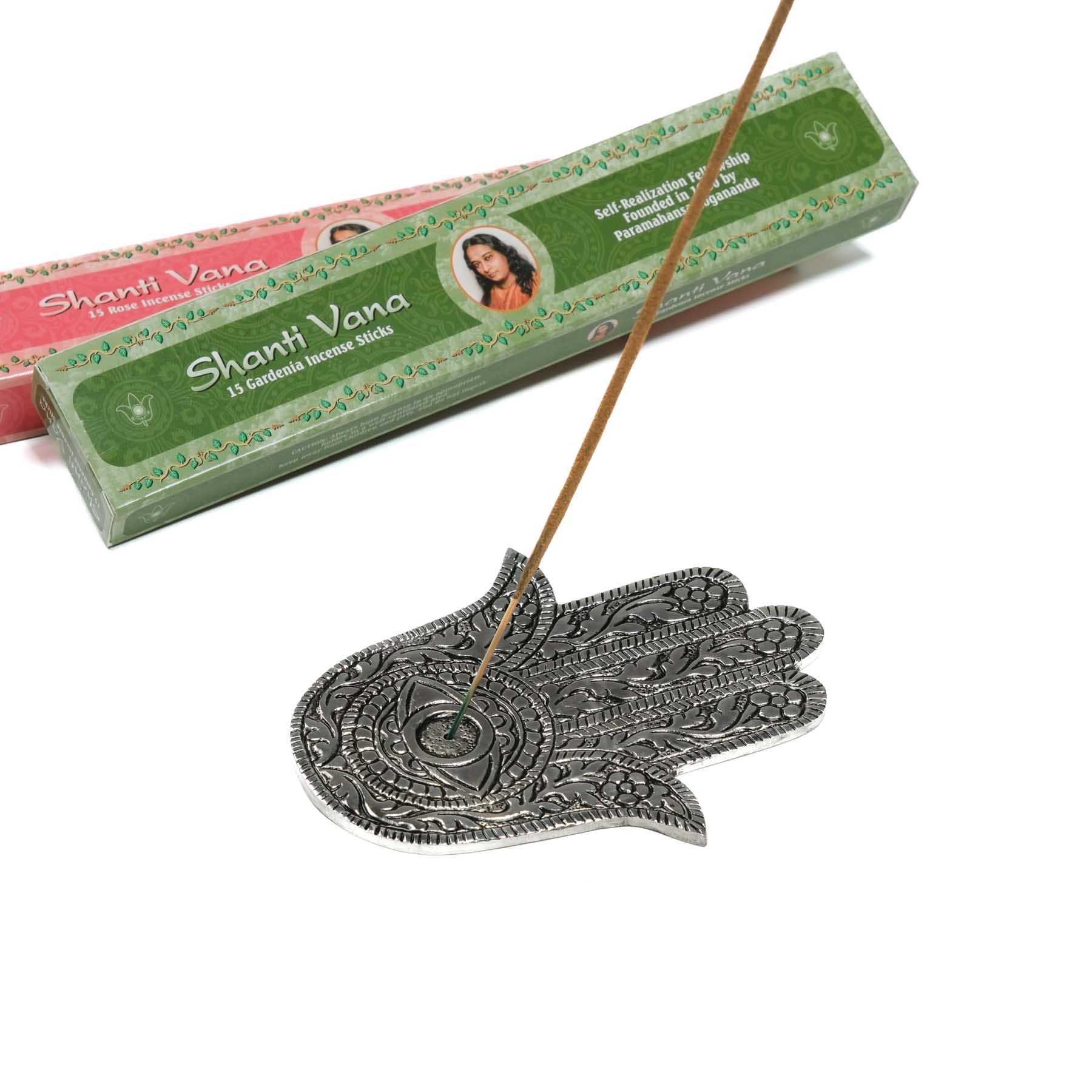 Porte-encens Hamsa main en aluminium