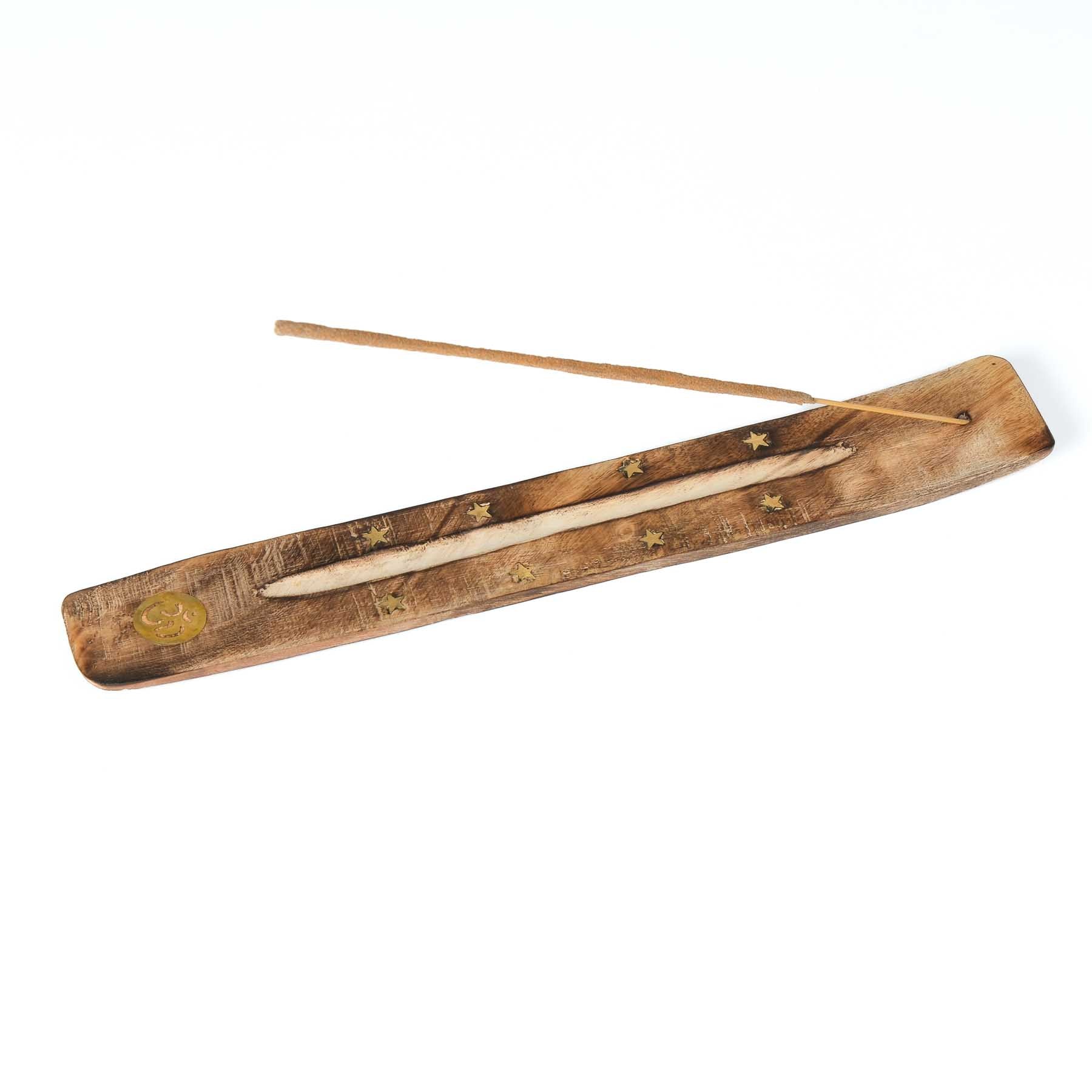Porte-encens en bois OM