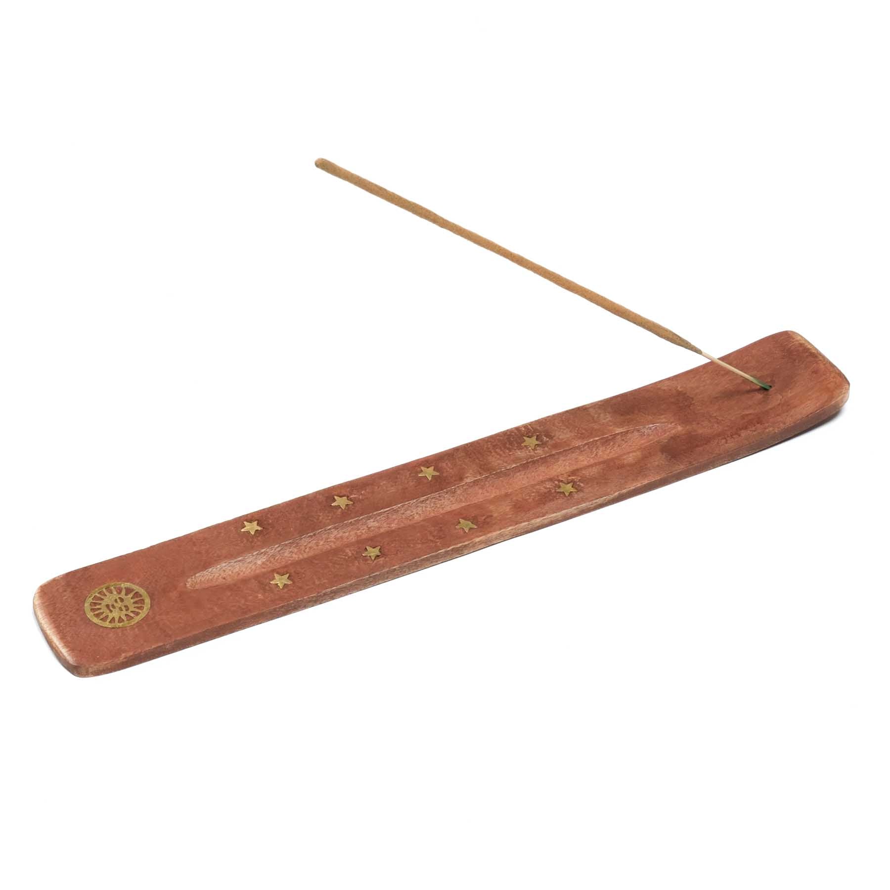 Porte-encens en bois Soleil