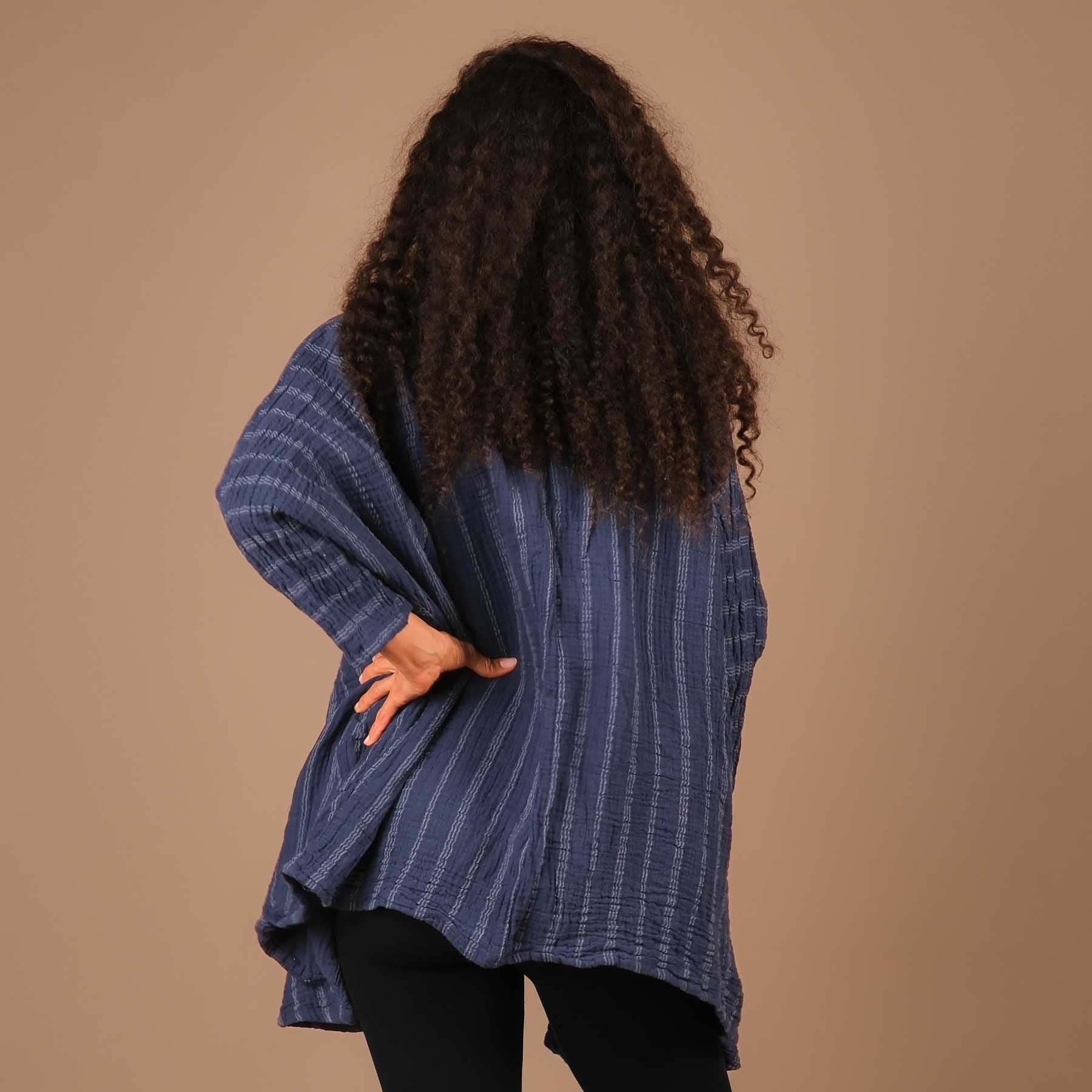 Cardigan d'été en coton navy