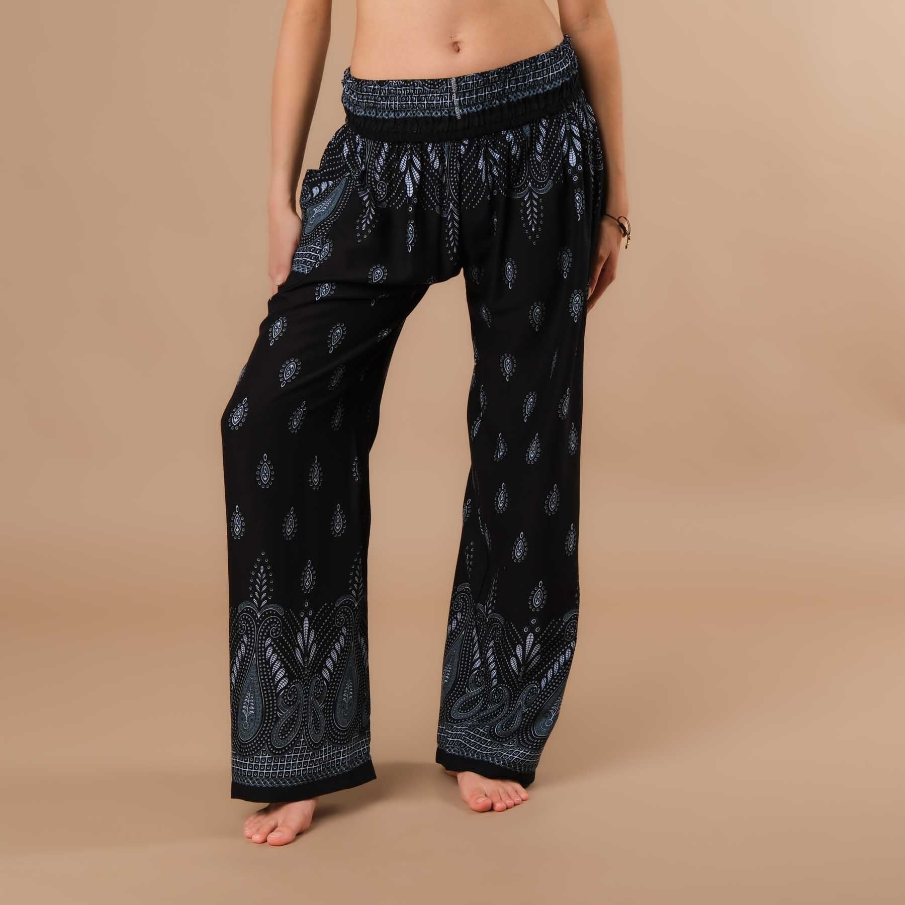 Pantalon d'été Palazzo Bliss noir