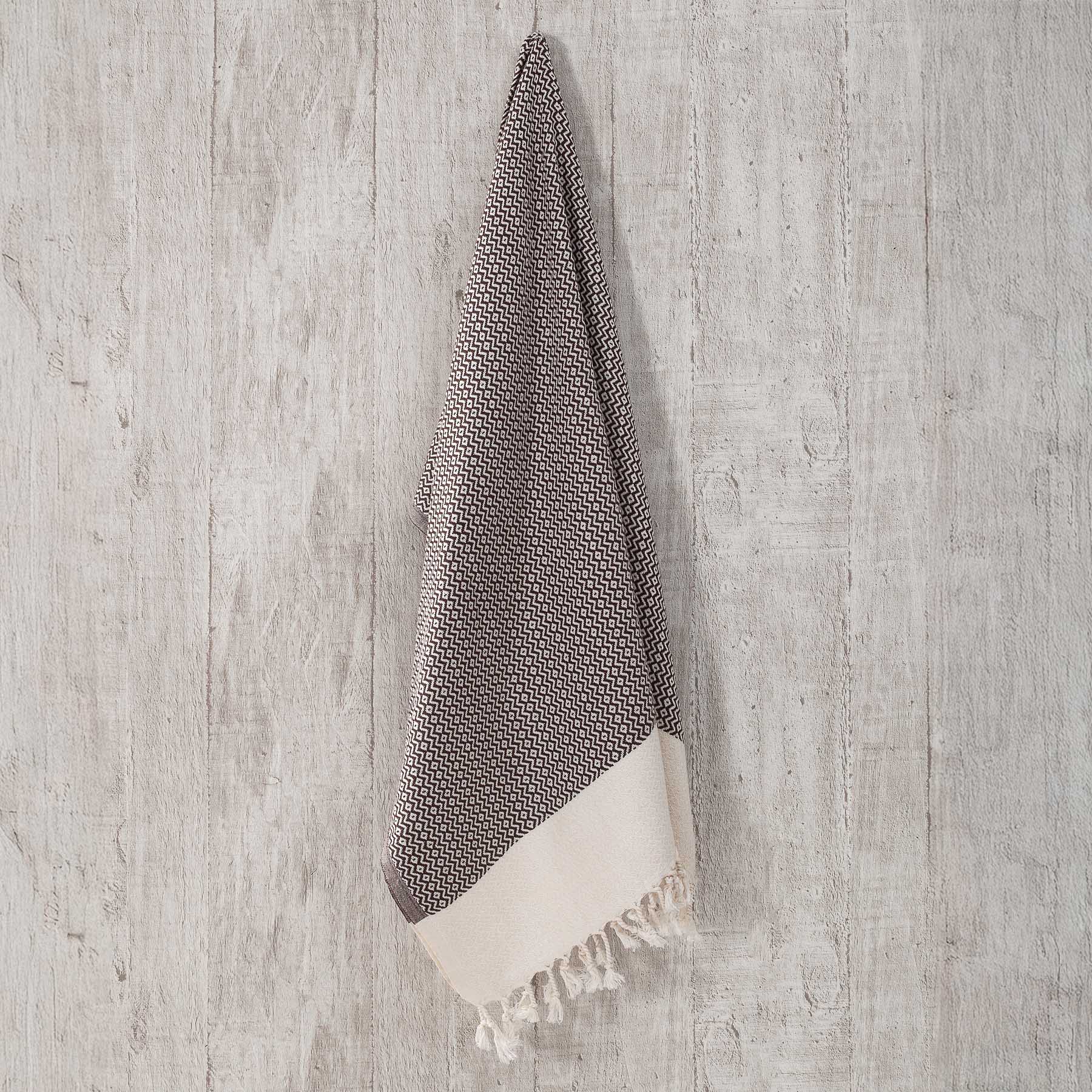 Pestemal drap de plage hammam Calm marron