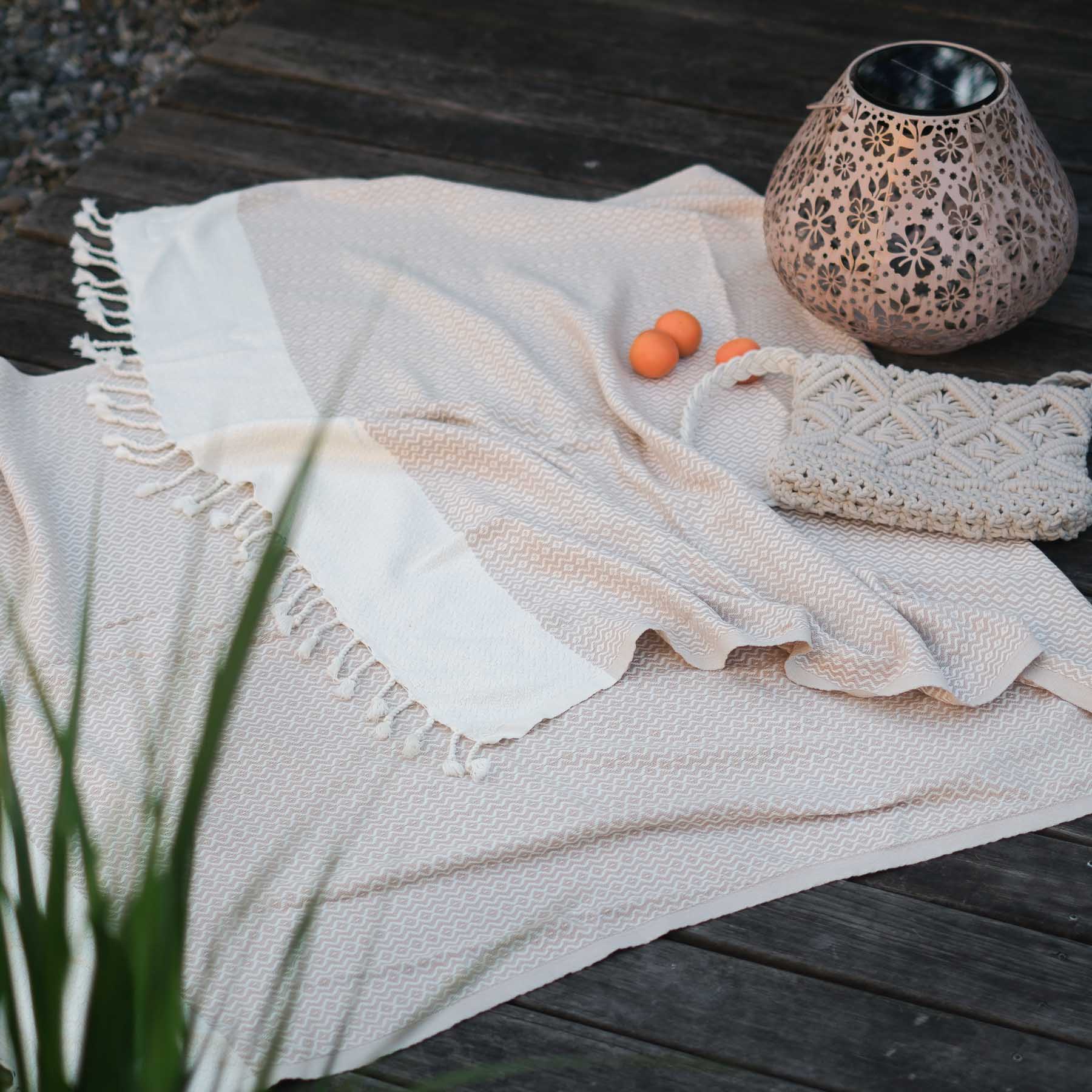 Pestemal drap de plage hammam Calm sable