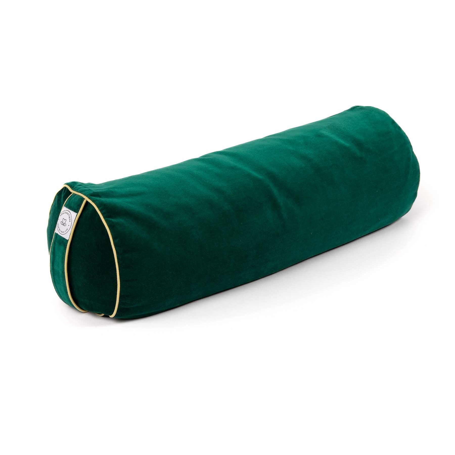 Bolster de yoga en velours uni irish-green