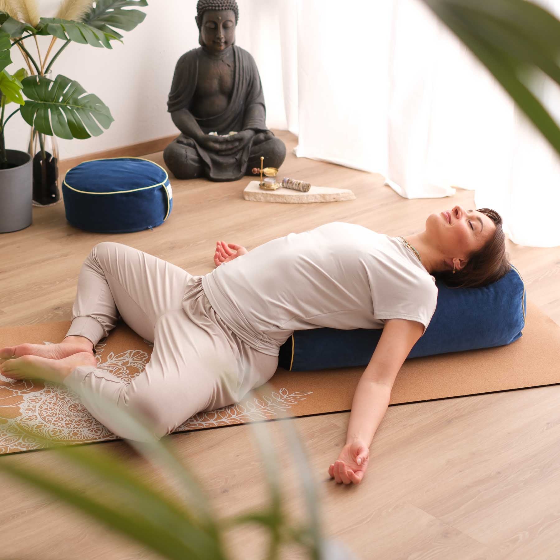 ugc-video-Yoga Bolster en coton uni