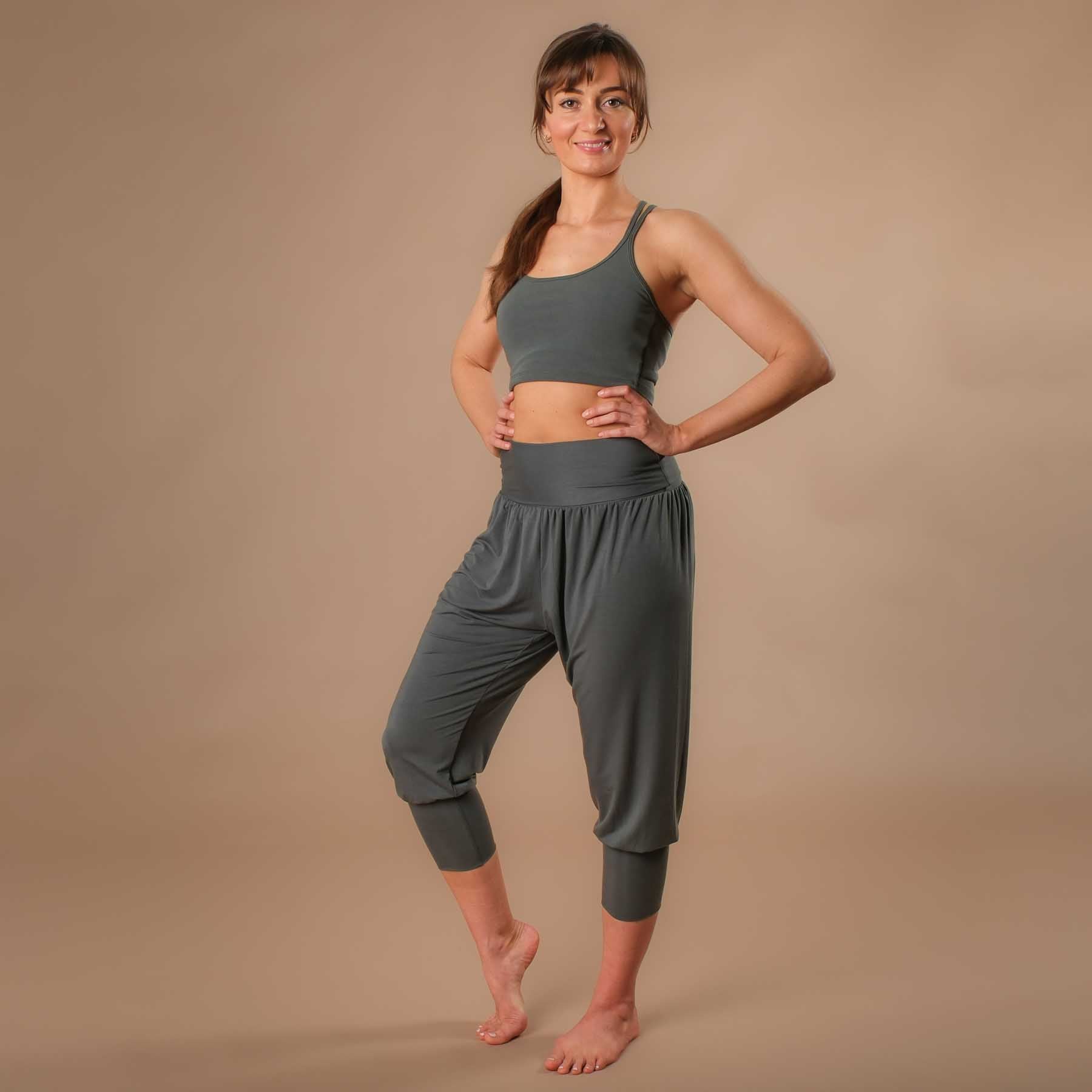 Crop Top Joy avec bretelles croisées émeraude