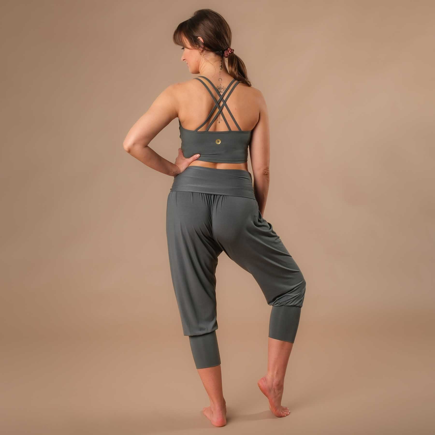 Crop Top Joy avec bretelles croisées émeraude