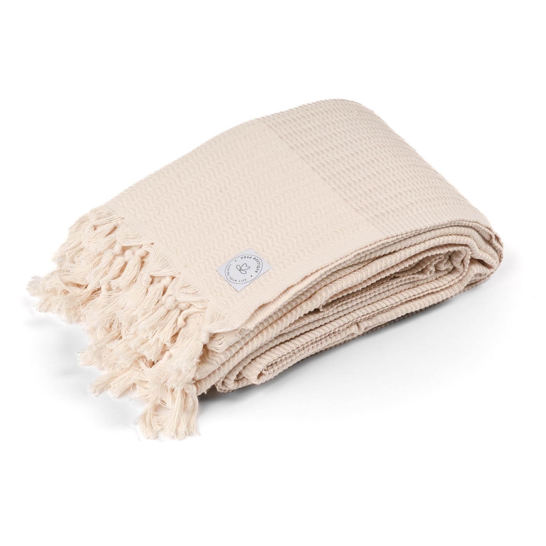 Couverture de yoga Relax coton bio sable