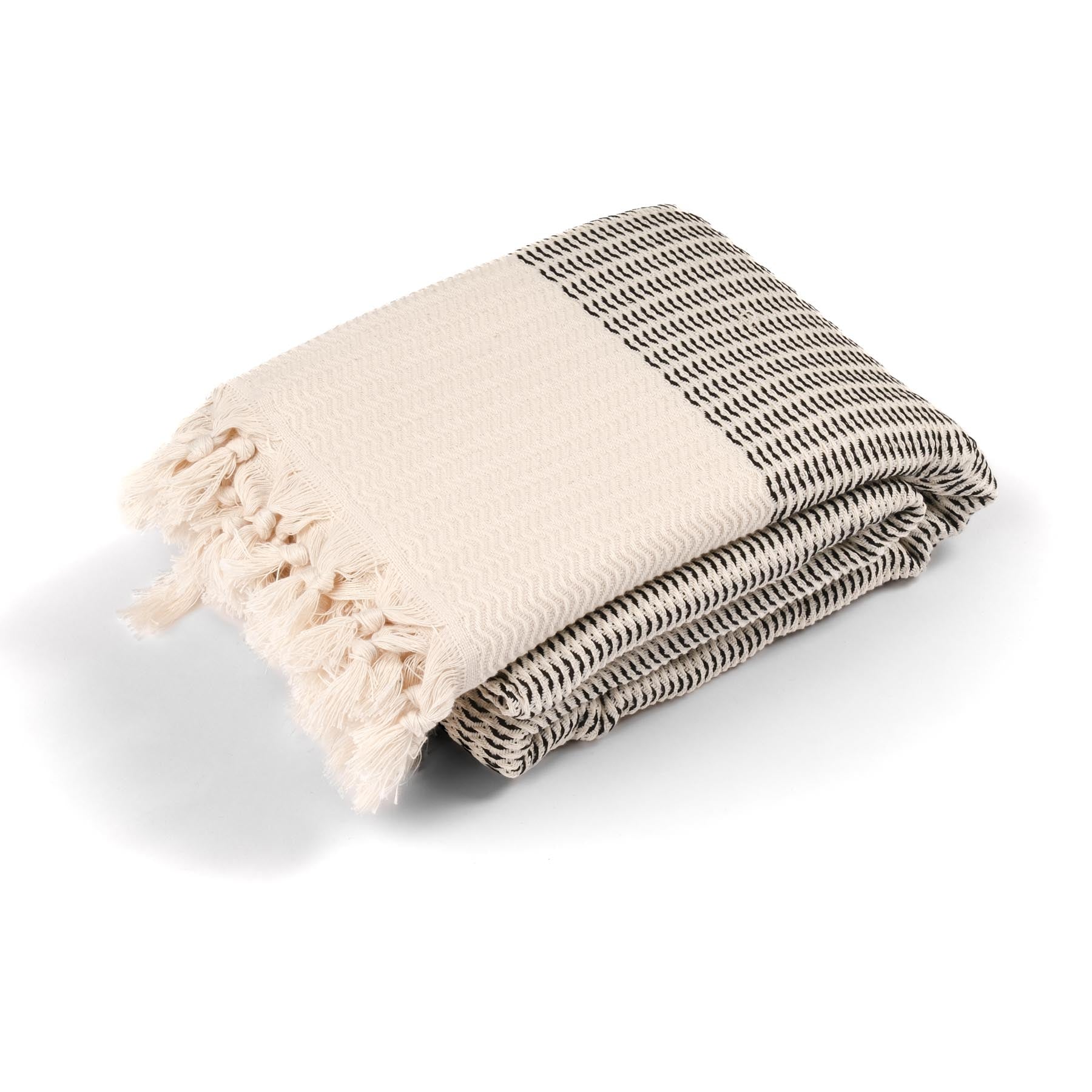 Couverture de yoga Relax coton bio noir