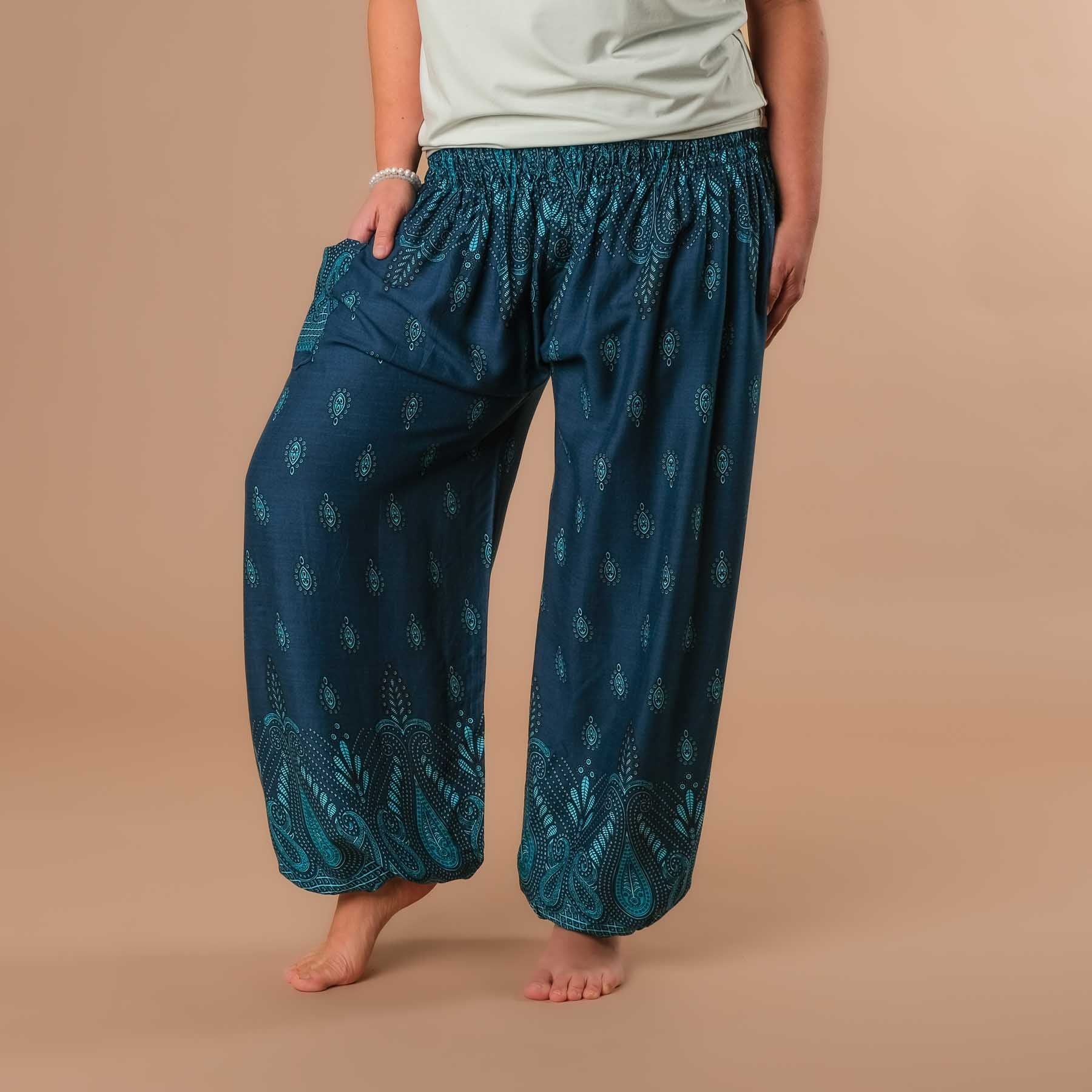 Pantalon de yoga harem Bliss pétrole