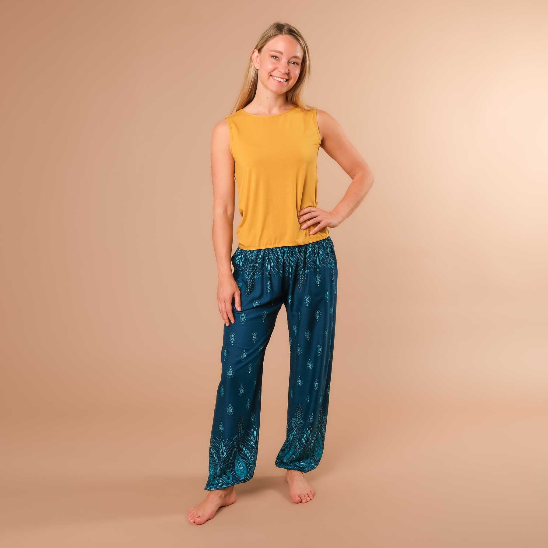 Pantalon de yoga harem Bliss pétrole