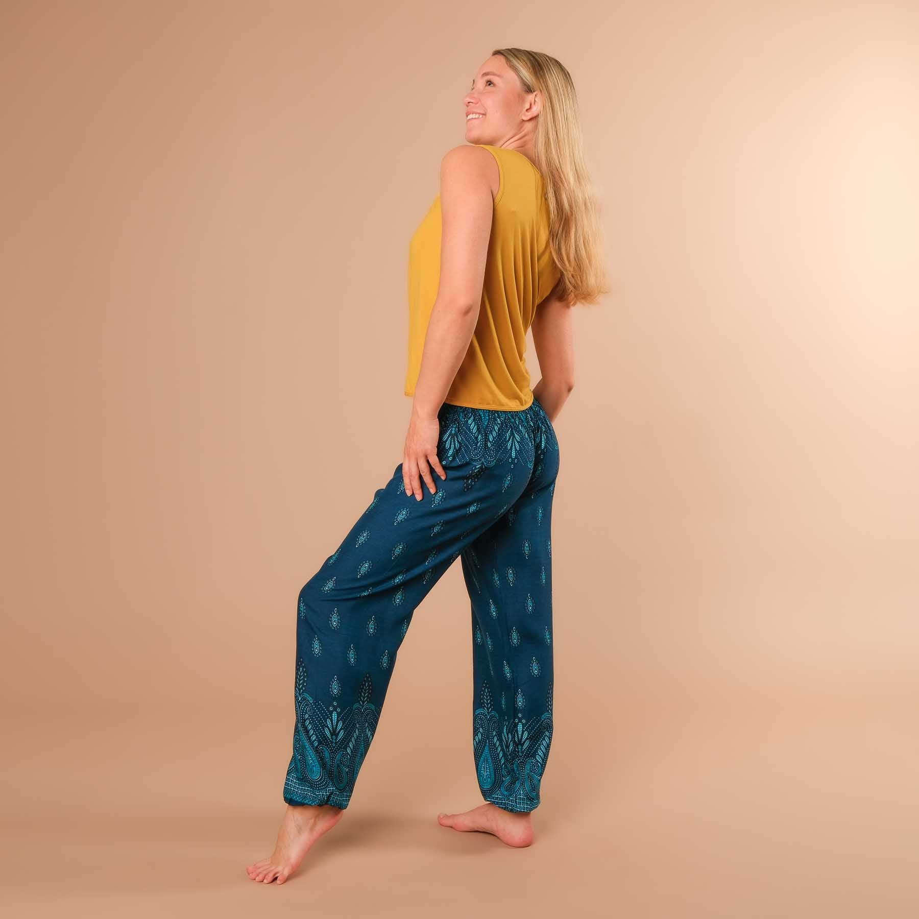 Pantalon de yoga harem Bliss pétrole