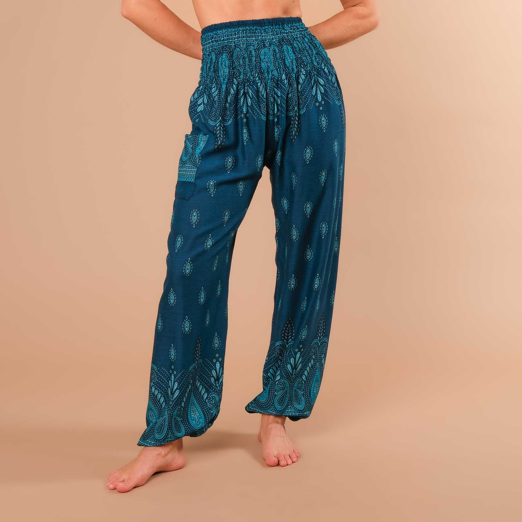 Pantalon de yoga harem Bliss pétrole