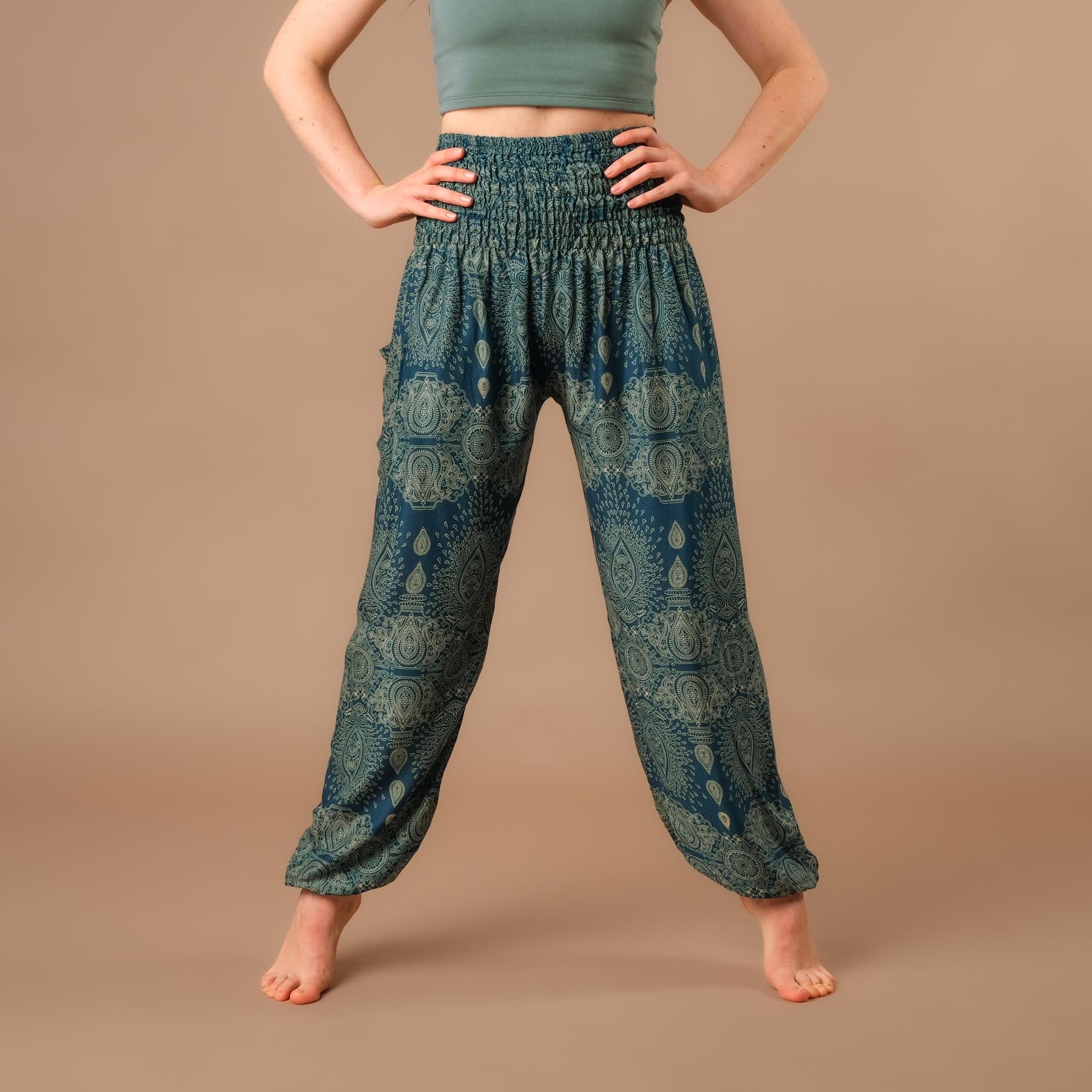 Pantalon de yoga harem Dream pétrole