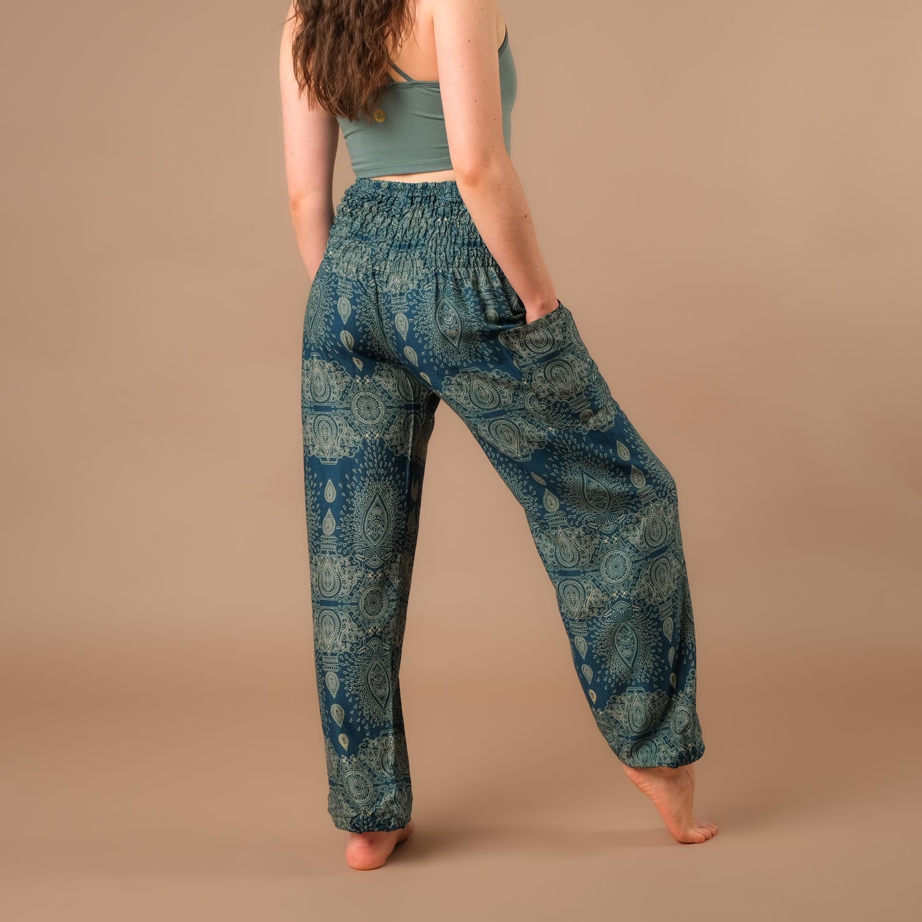 Pantalon de yoga harem Dream pétrole