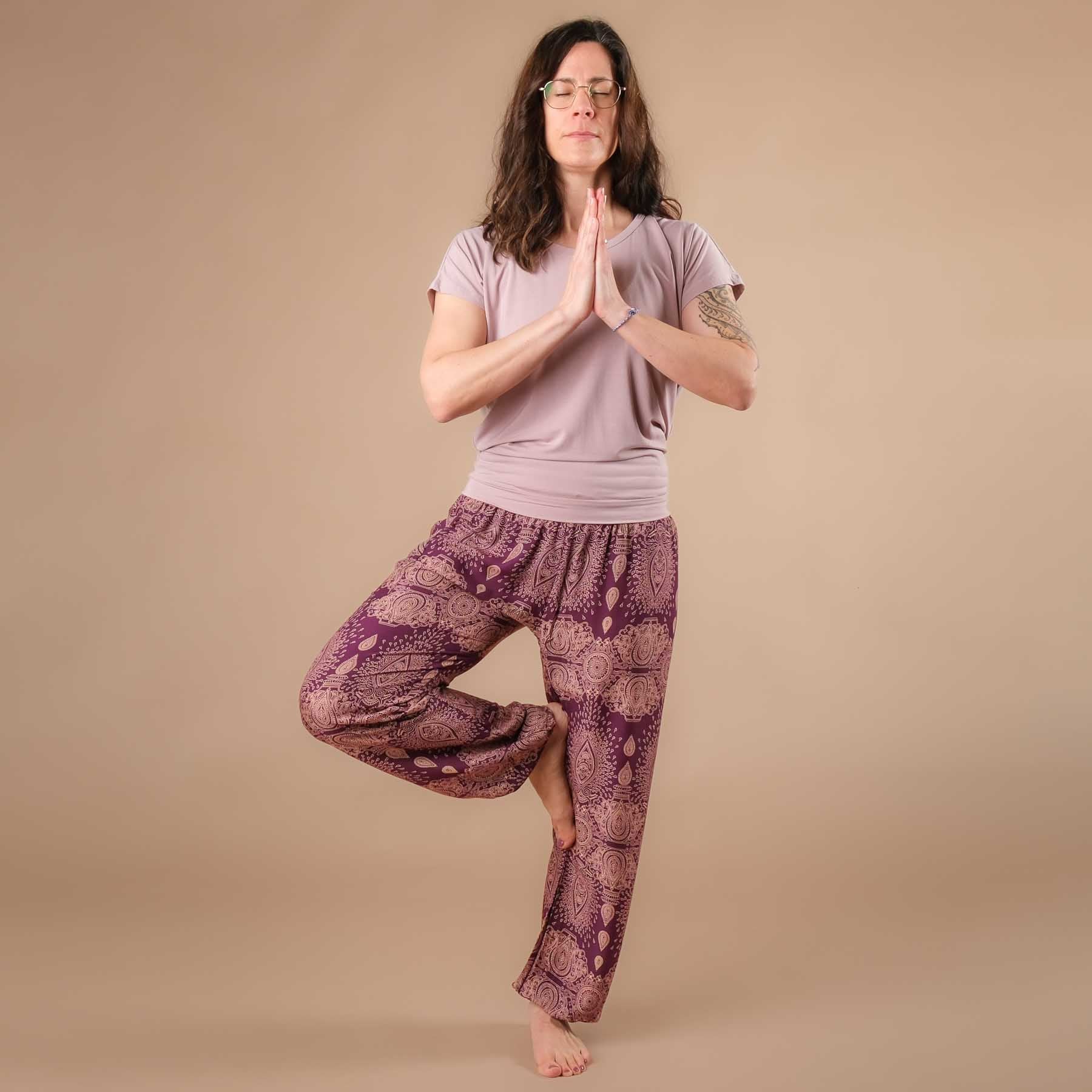 Pantalon de yoga harem Dream plum
