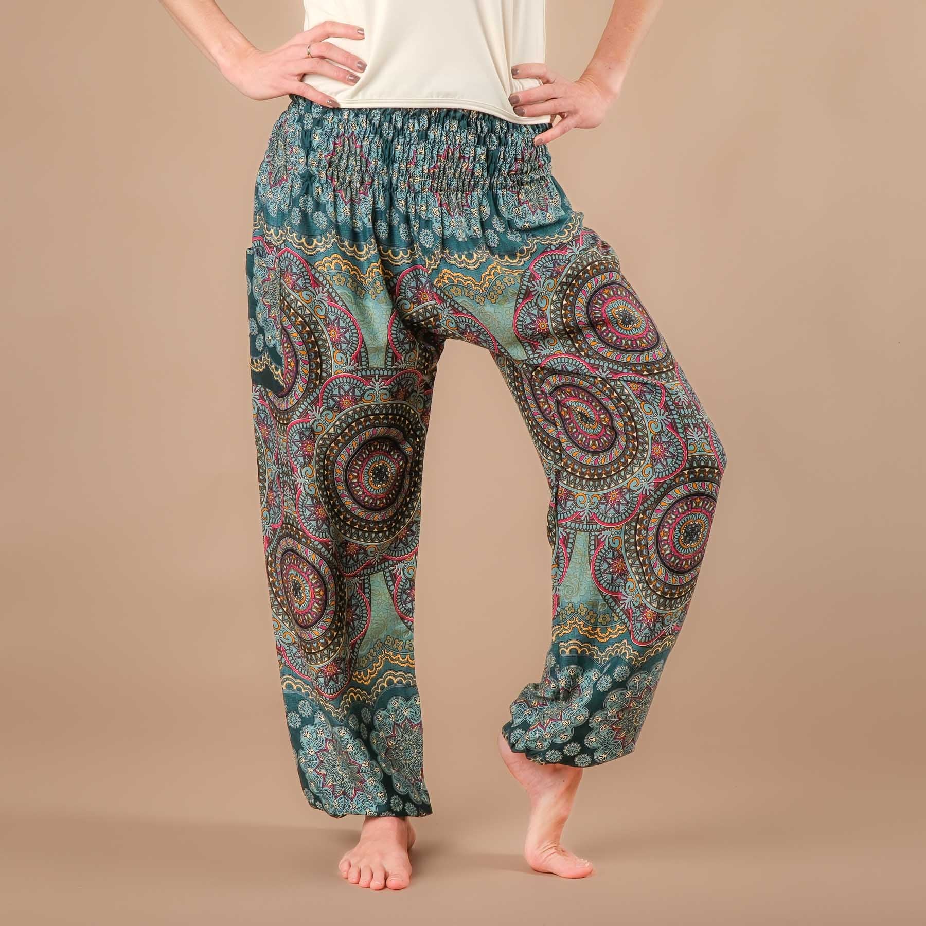 Pantalon de yoga harem Fantasy pétrole