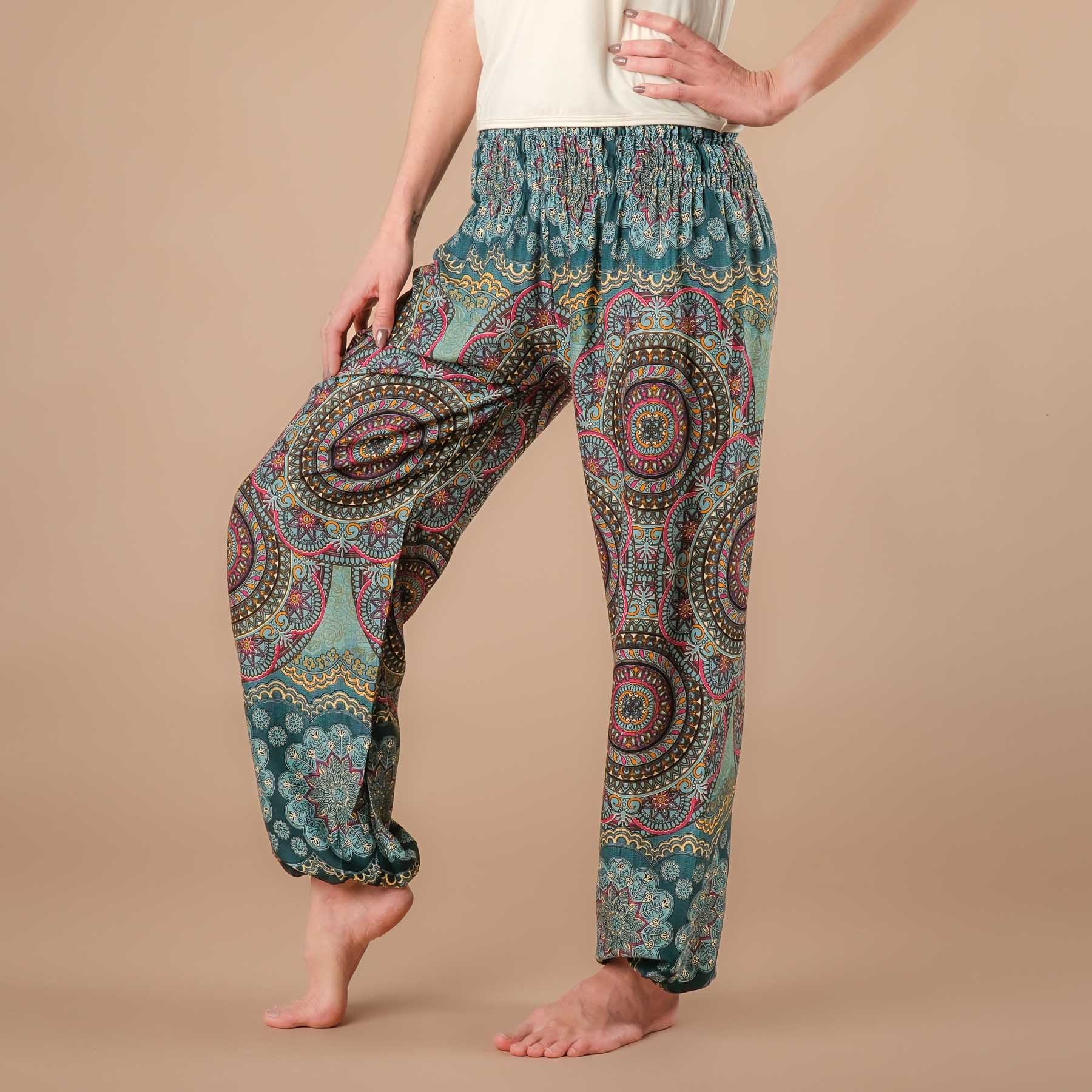 Pantalon de yoga harem Fantasy pétrole