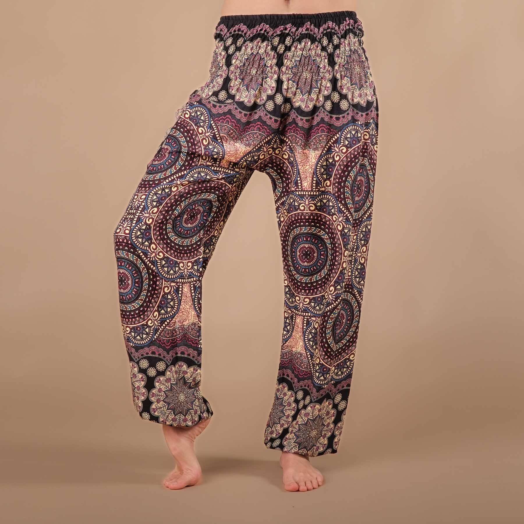 Pantalon de yoga harem Fantasy plum