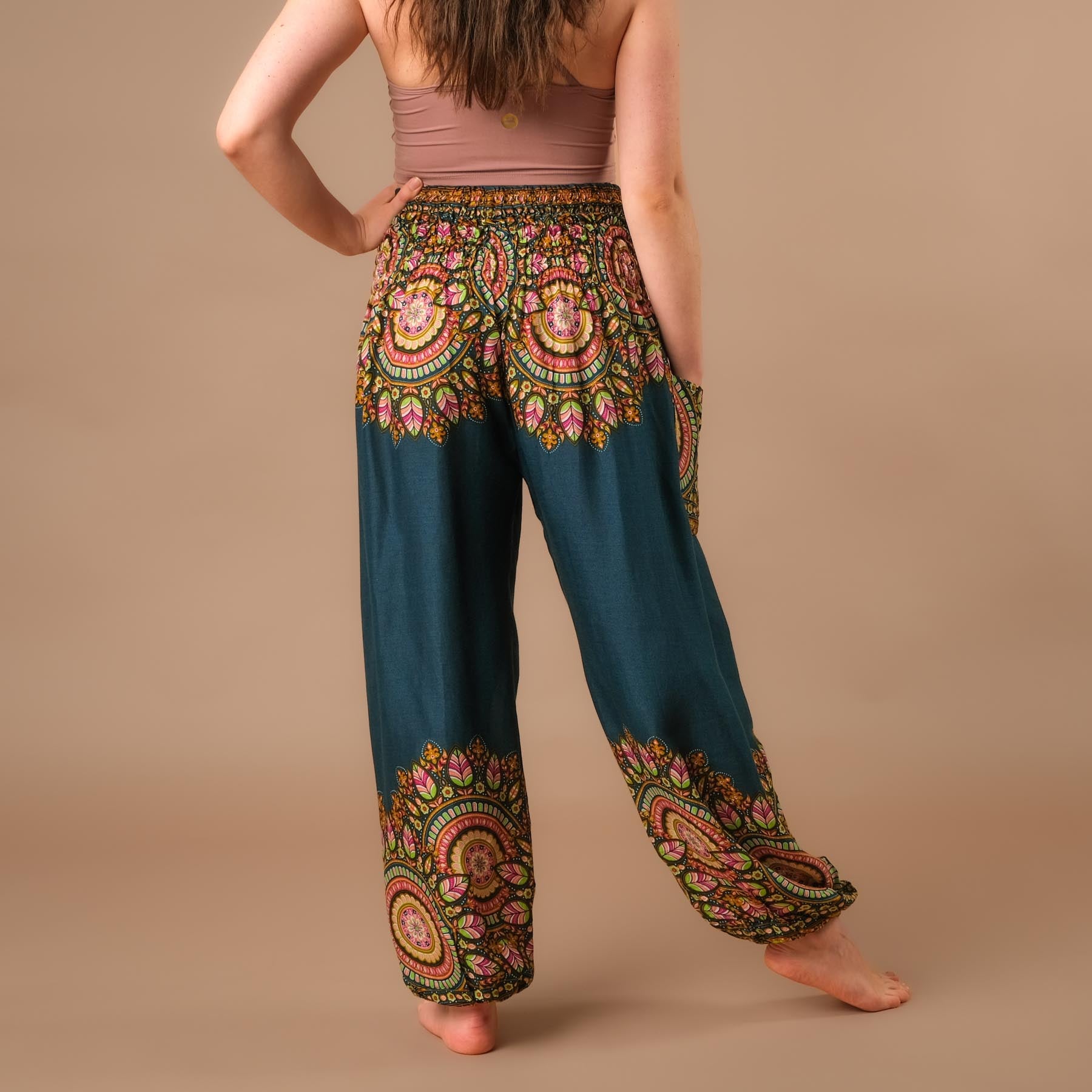 Pantalon de yoga harem Jaipur Boho Pants petrol