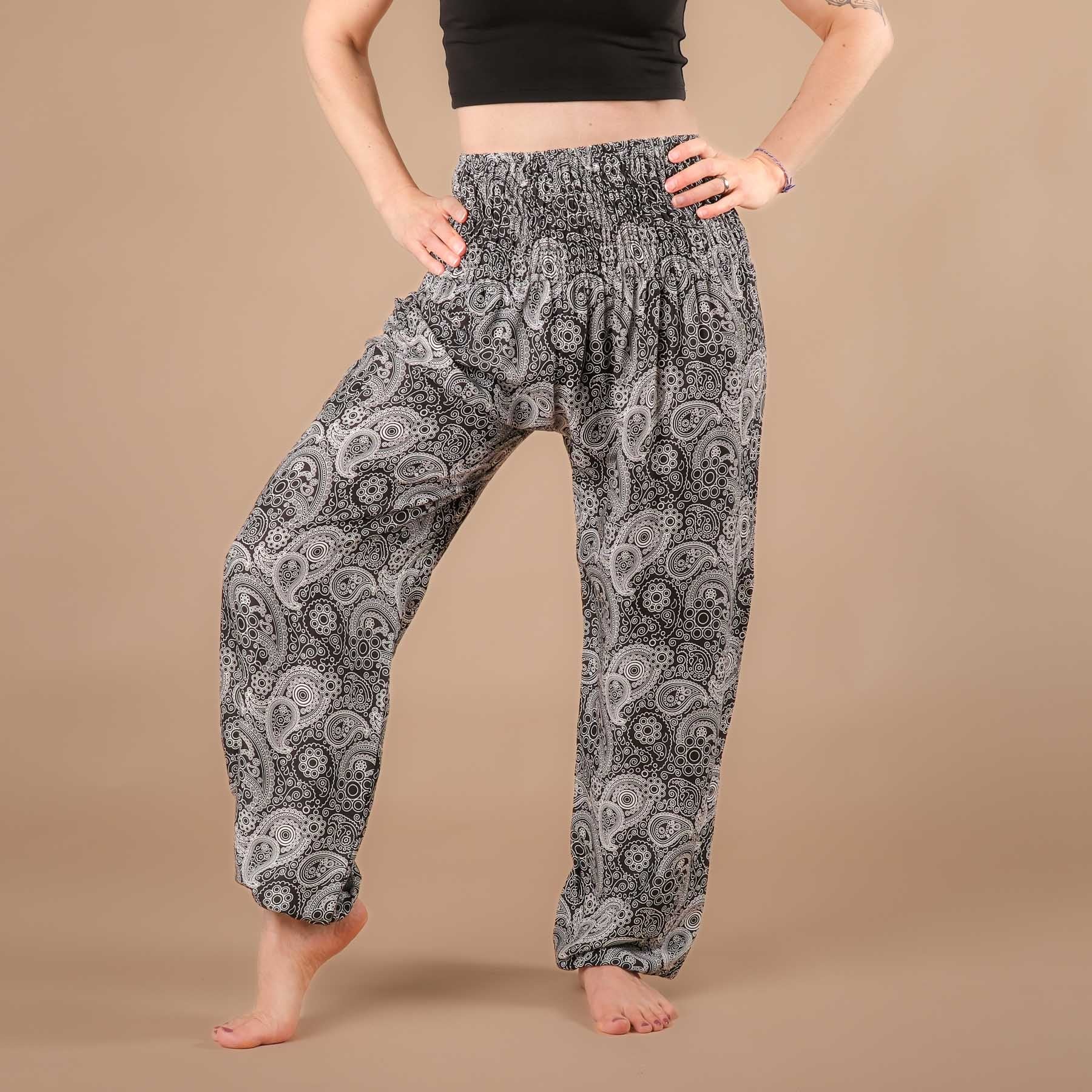 Pantalon de yoga harem YingYang noir