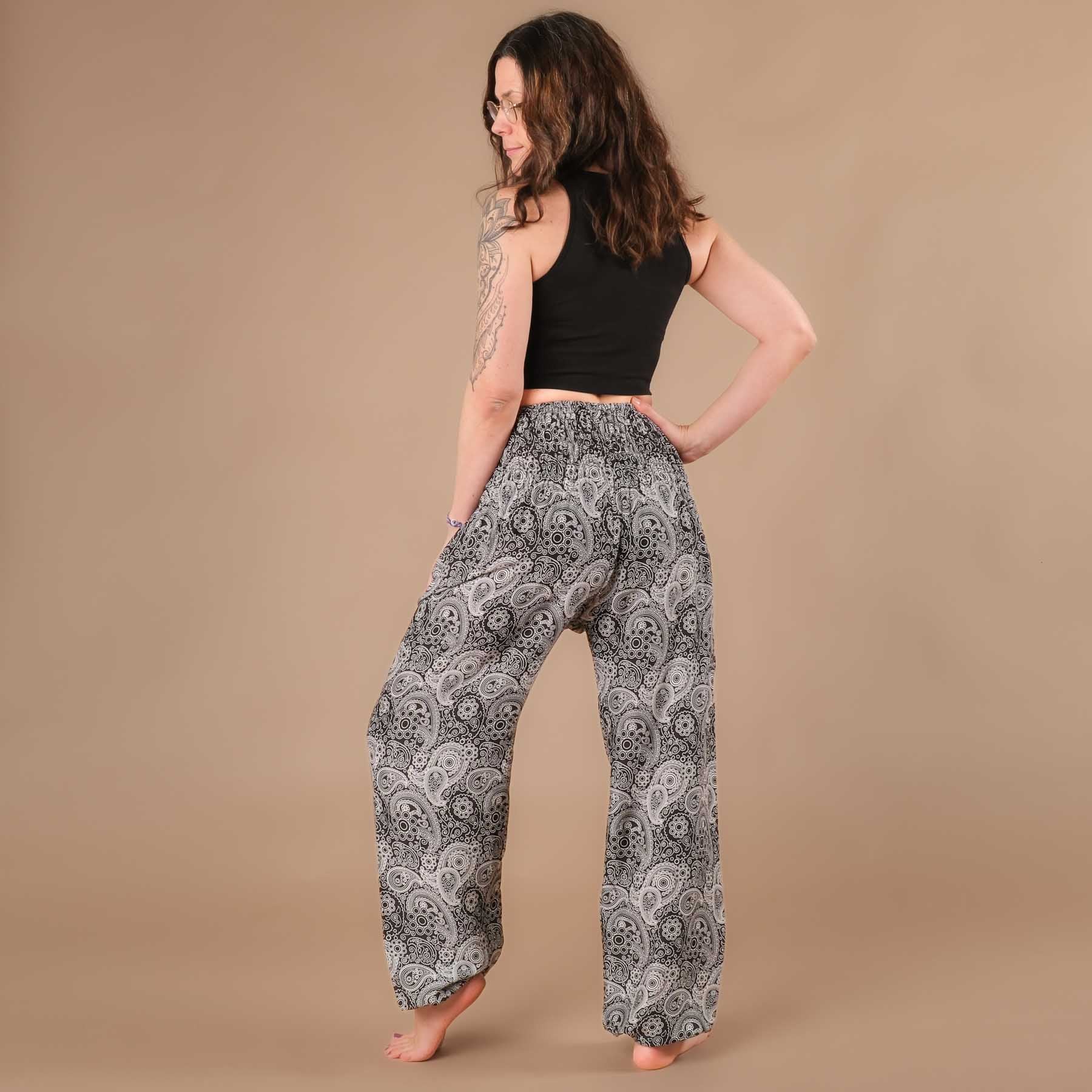 Pantalon de yoga harem YingYang noir